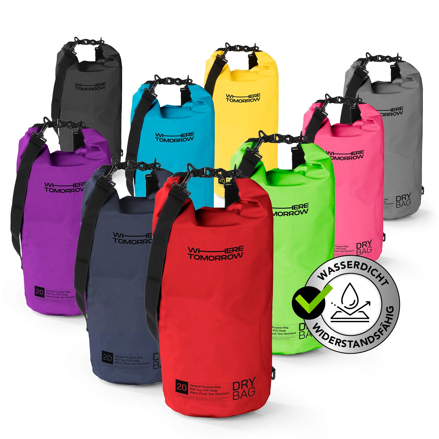 Dry Bag 20L - Style 01 - Rot