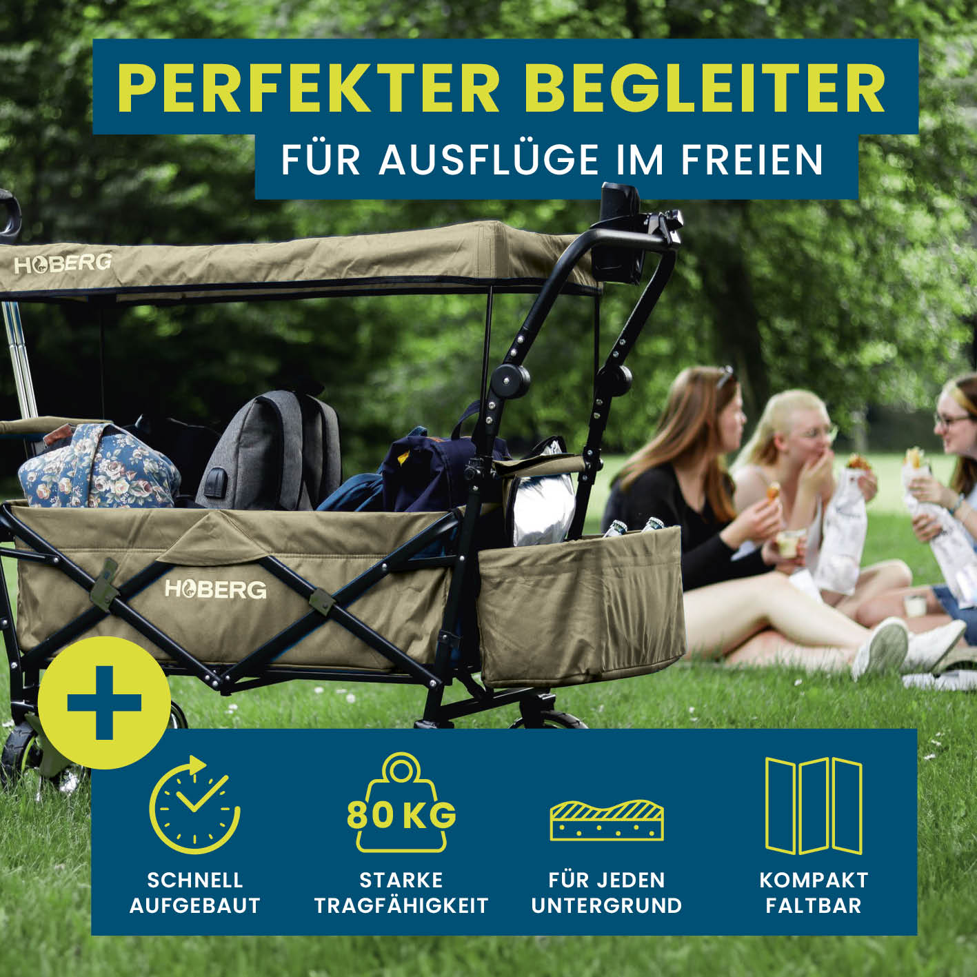 Faltbarer Bollerwagen - Beige