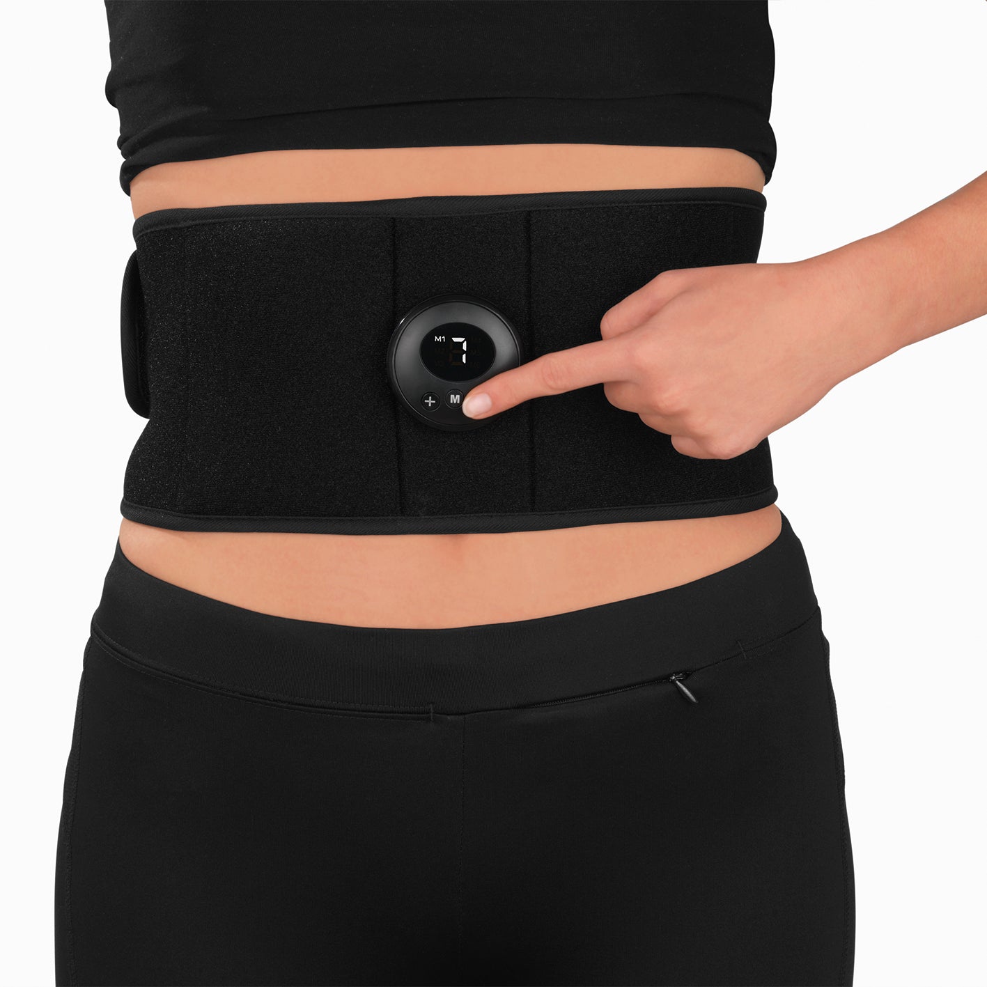 Bauchmuskelgürtel EMS - 6 Programmen - 9 Intensitätsstufen - unisize - schwarz