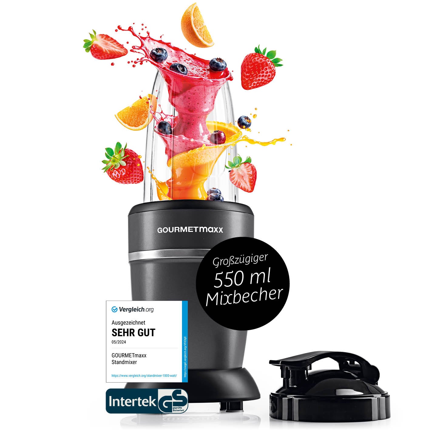Nutrition Mixer Pro 1.000 mit Basis-Set M - Anthrazit/Schwarz