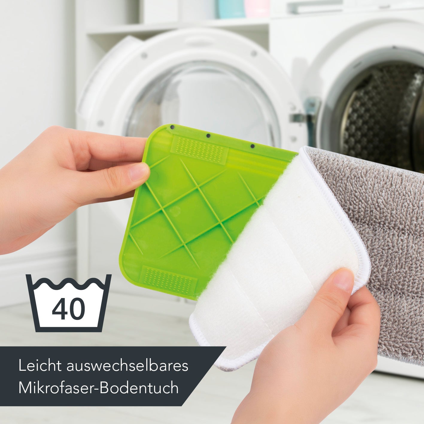 Spray-Mopp - limegreen/schwarz