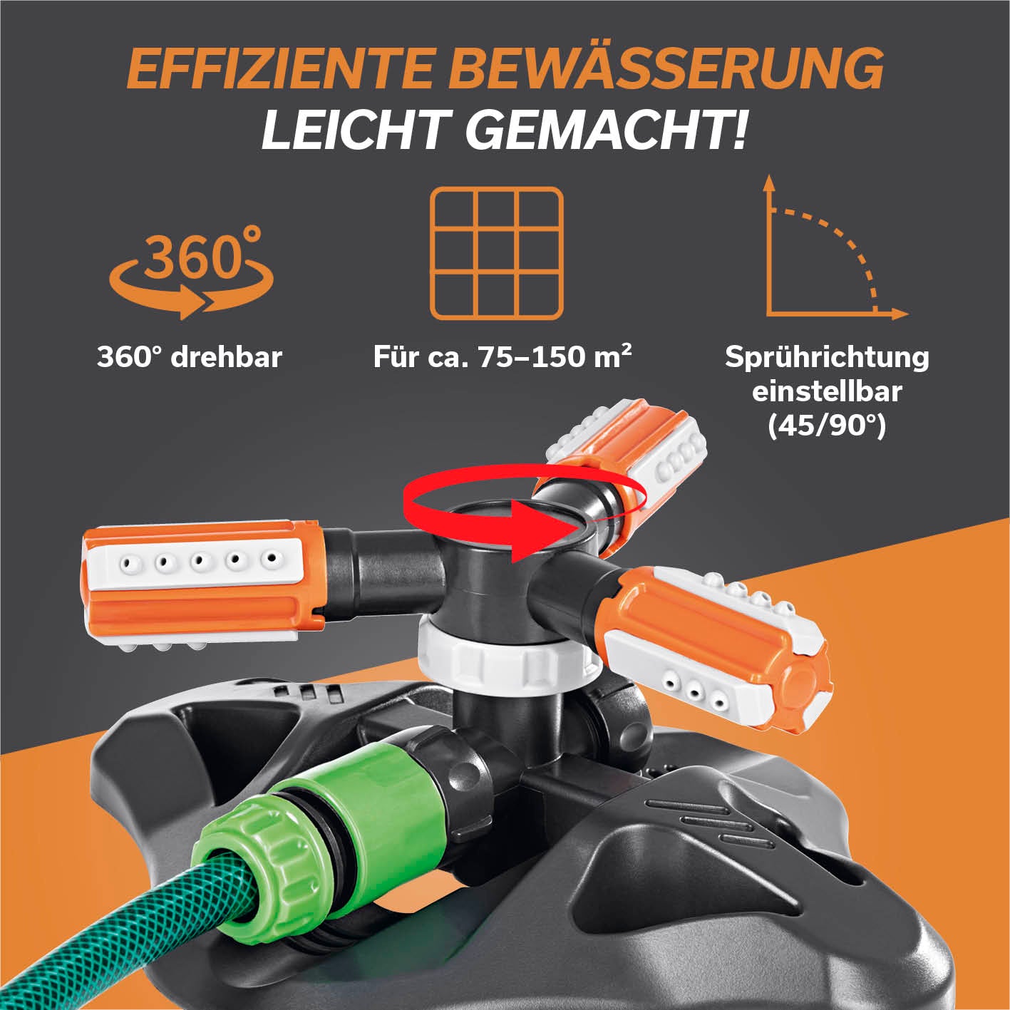 360°-Gartensprinkler - 2er-Set