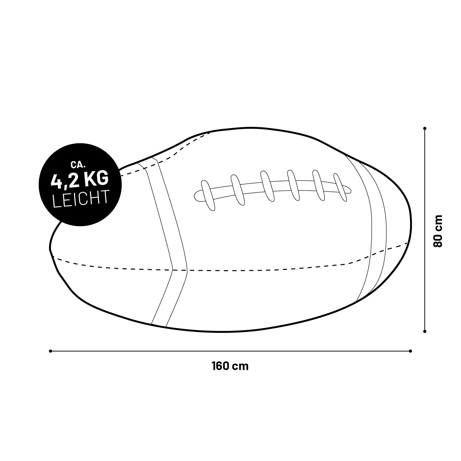 Football-Sitzsack (300 L) - indoor & outdoor