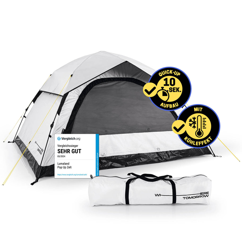 Das Pop-up-Wurfzelt für Camping & Party mit Quick & Cool Technologie!