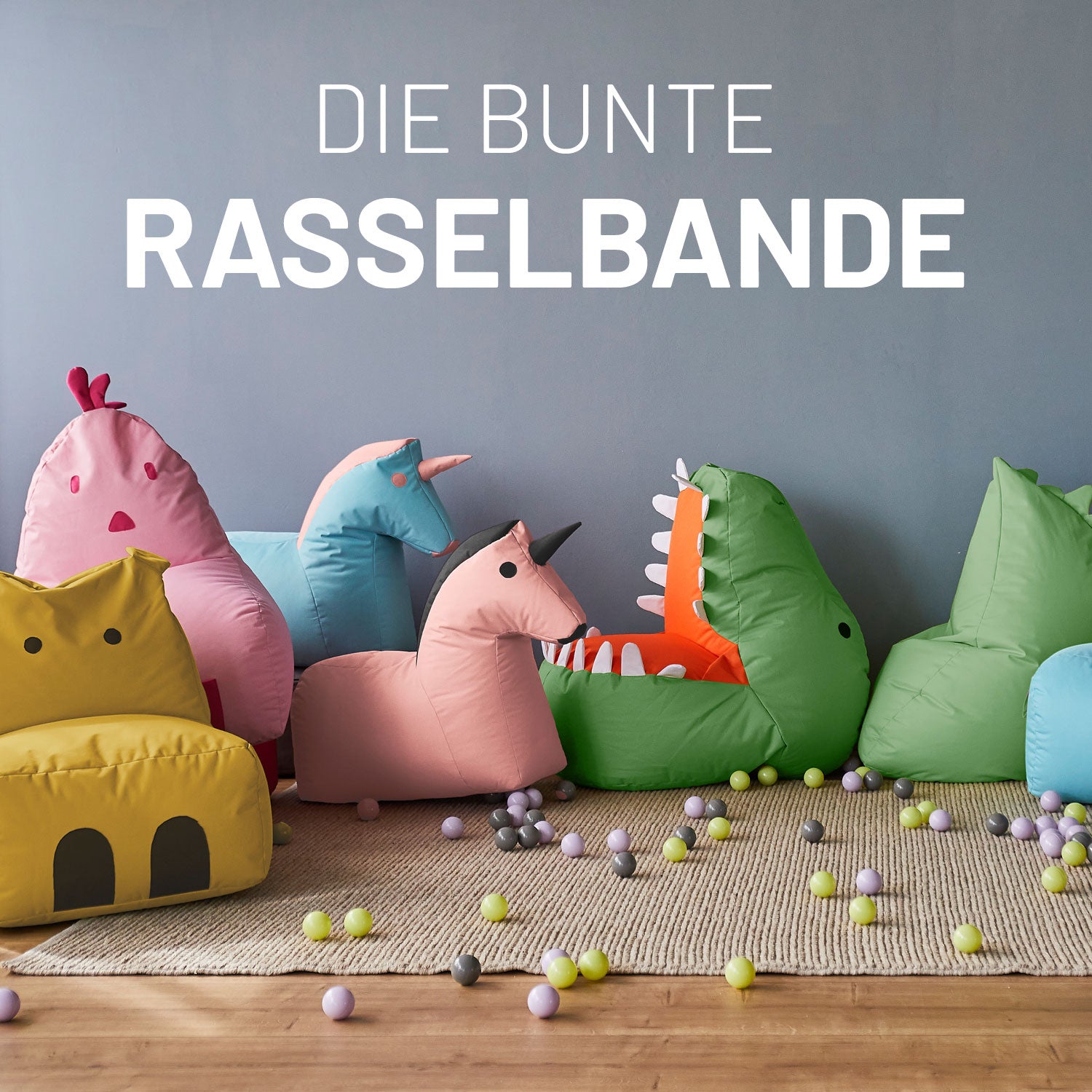 Kindersitzsack Animal Line Dino (270 L) - indoor & outdoor - Pastell Grün