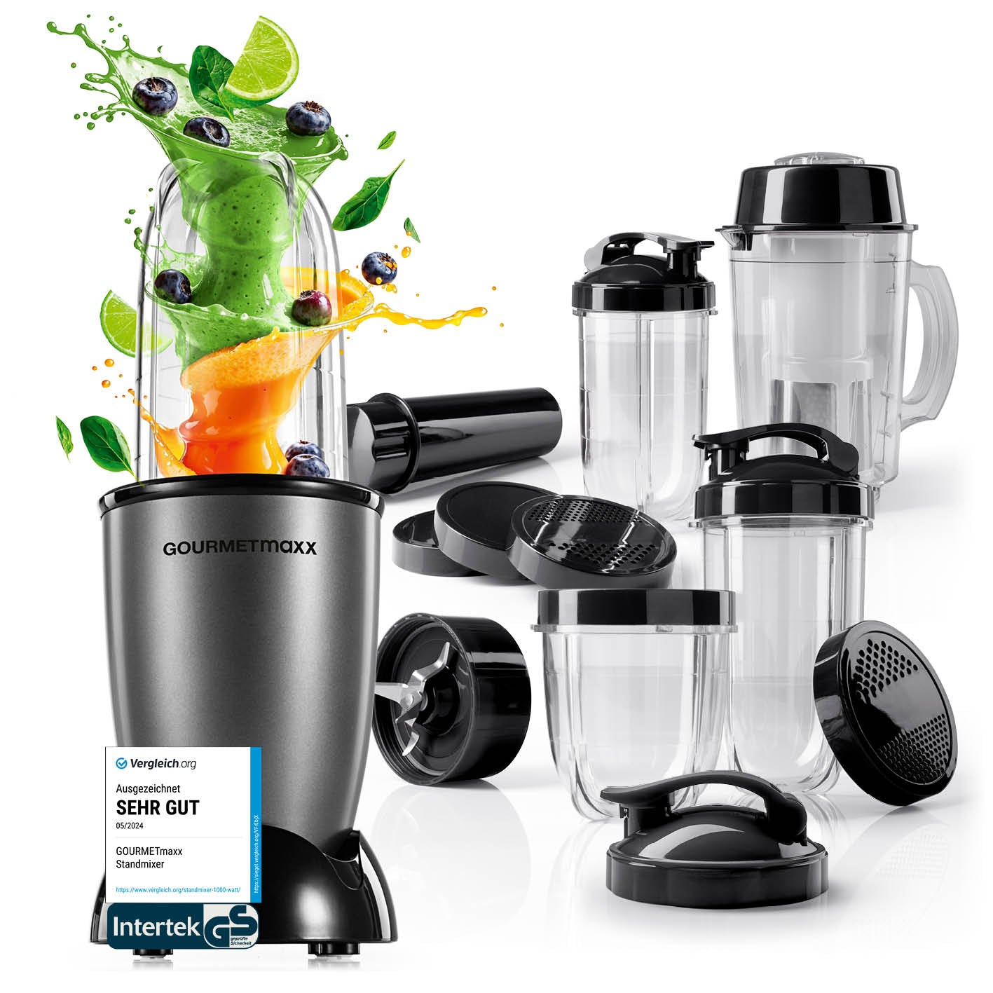 Mr. Magic Power 400 Pro mit Zubehörset XL - Anthrazit/Schwarz