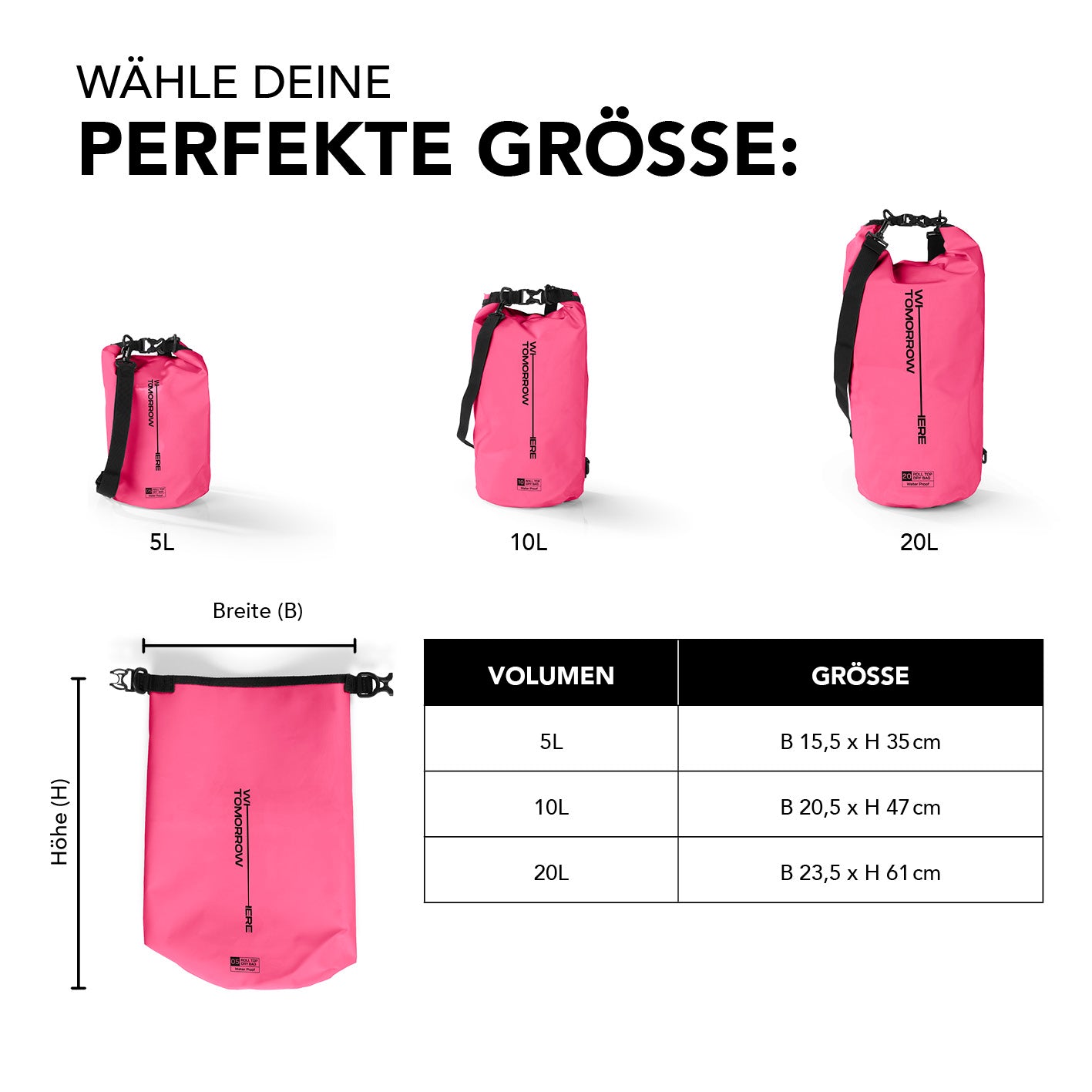 Dry Bag 10L - Style 02 - Pink
