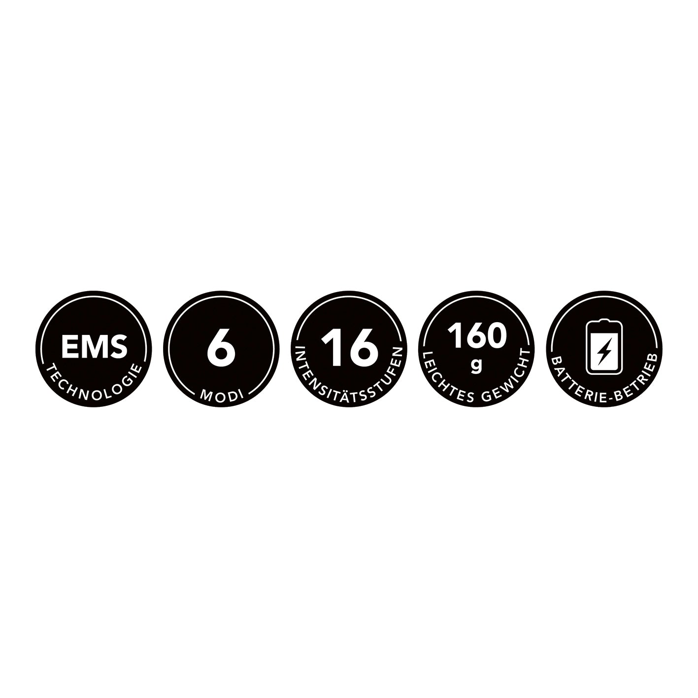 Nacken-Massagegerät EMS - 16 Intensitätsstufen - weiß/schwarz