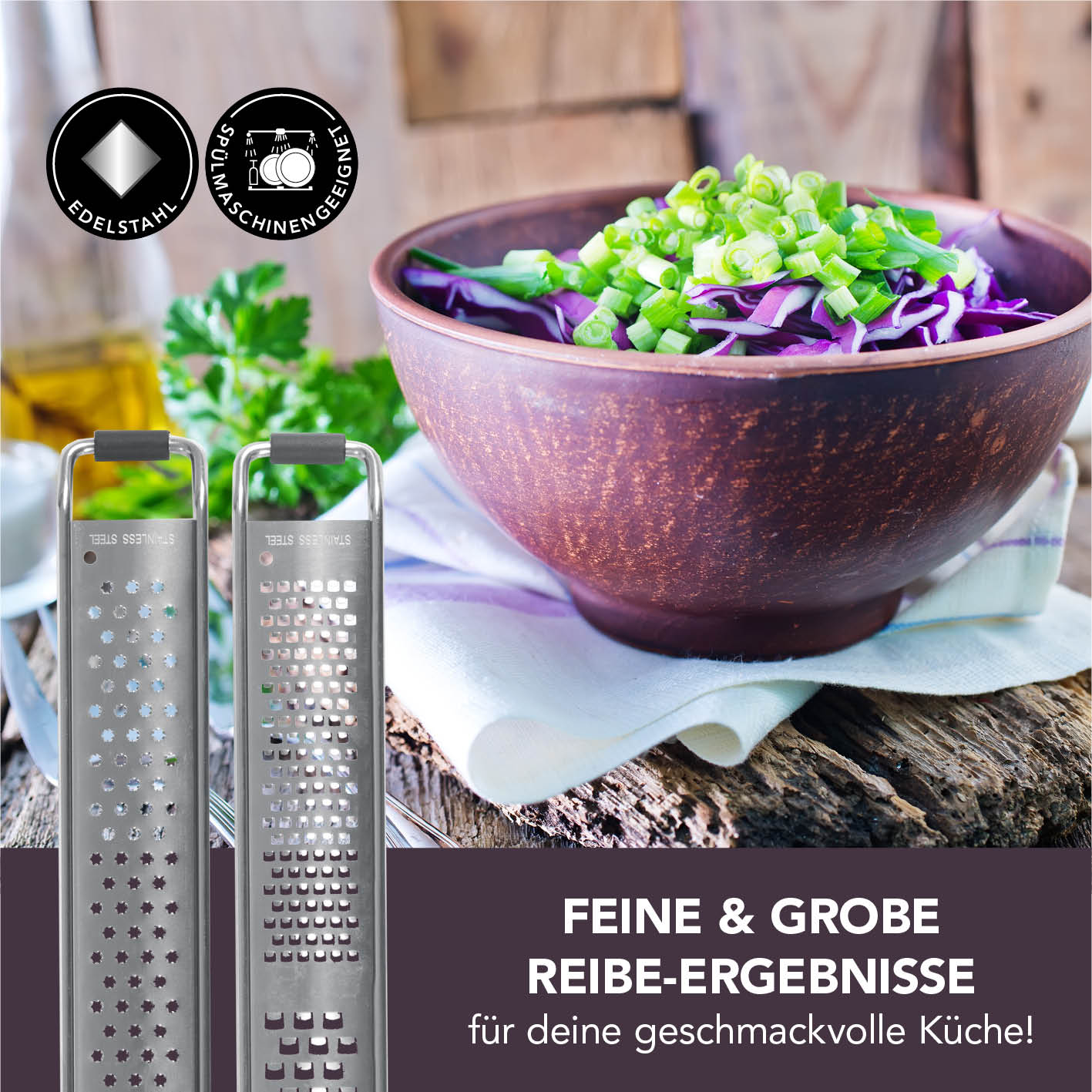 Zester Reibe - 2er-Set