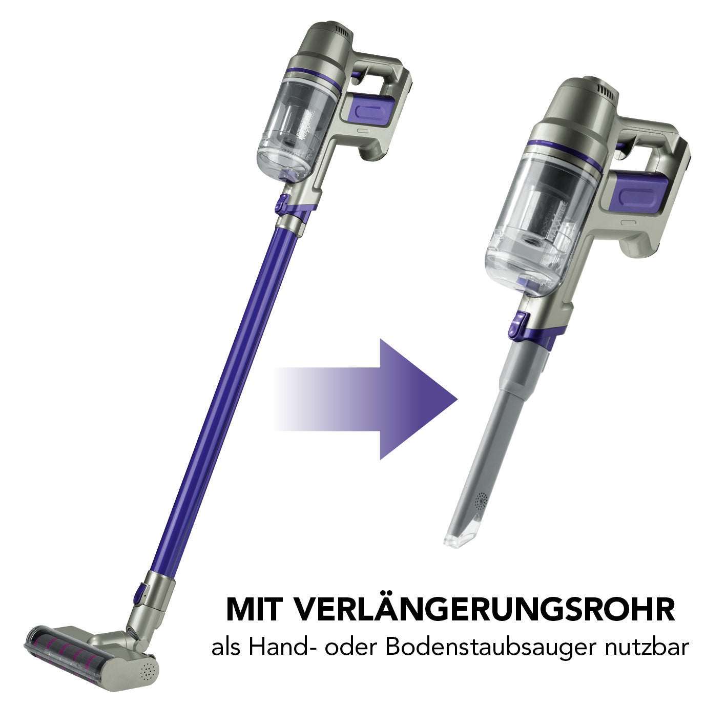 Ersatz-Akku für  Akku-Zyklon-Staubsauger - lila