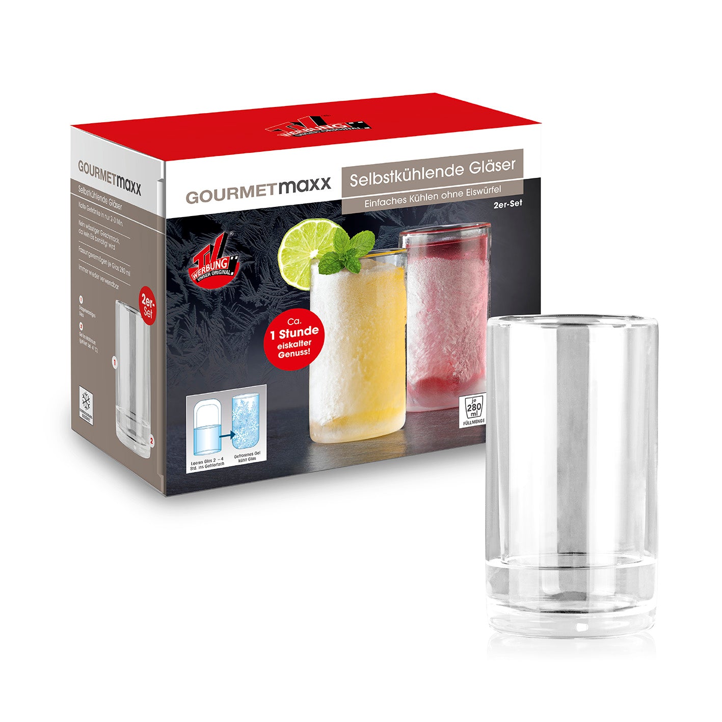 Glas selbstkühlend - 2er-Set je 280 ml