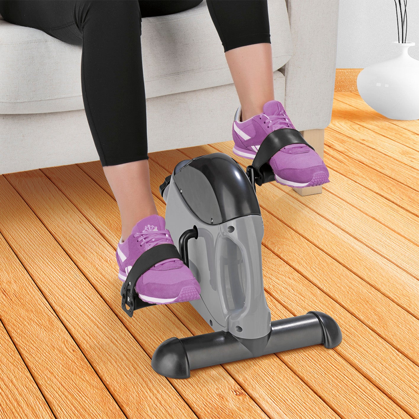 Mini-Trainer mit Metallschwungrad - grau/schwarz
