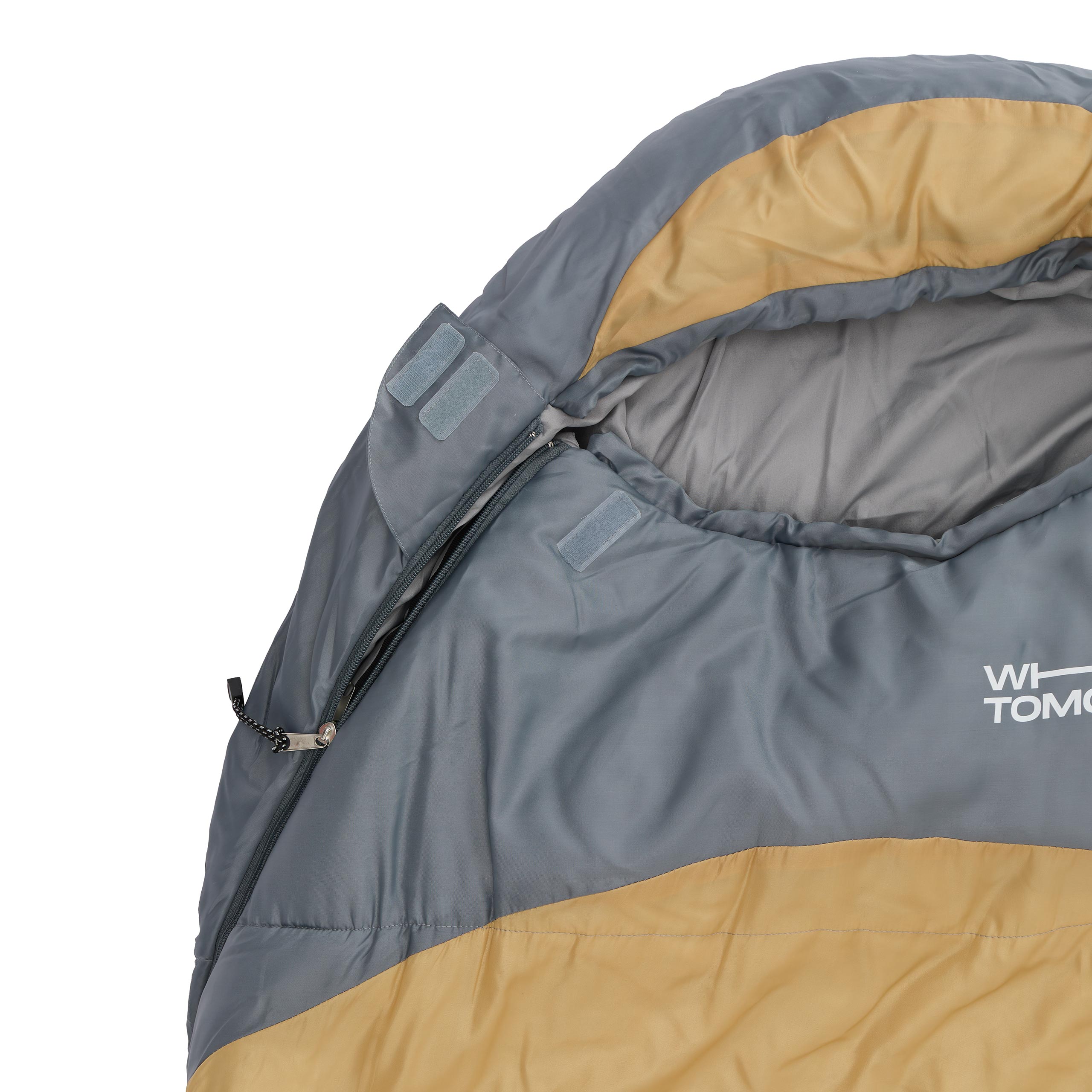 Camping Schlafsack Classic - Mumienschlafsack mit Tasche - 230 x 80 x 55 cm - Curry