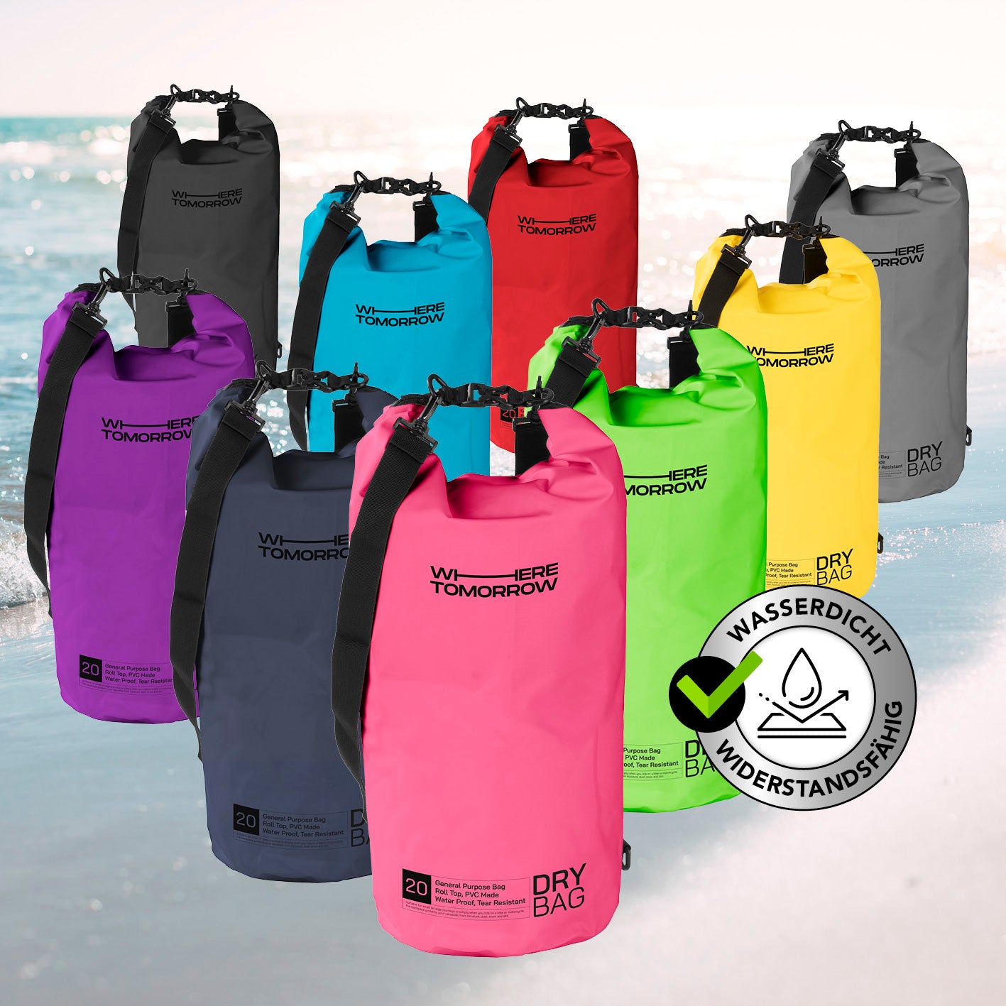 Dry Bag 20L - Style 01 - Pink