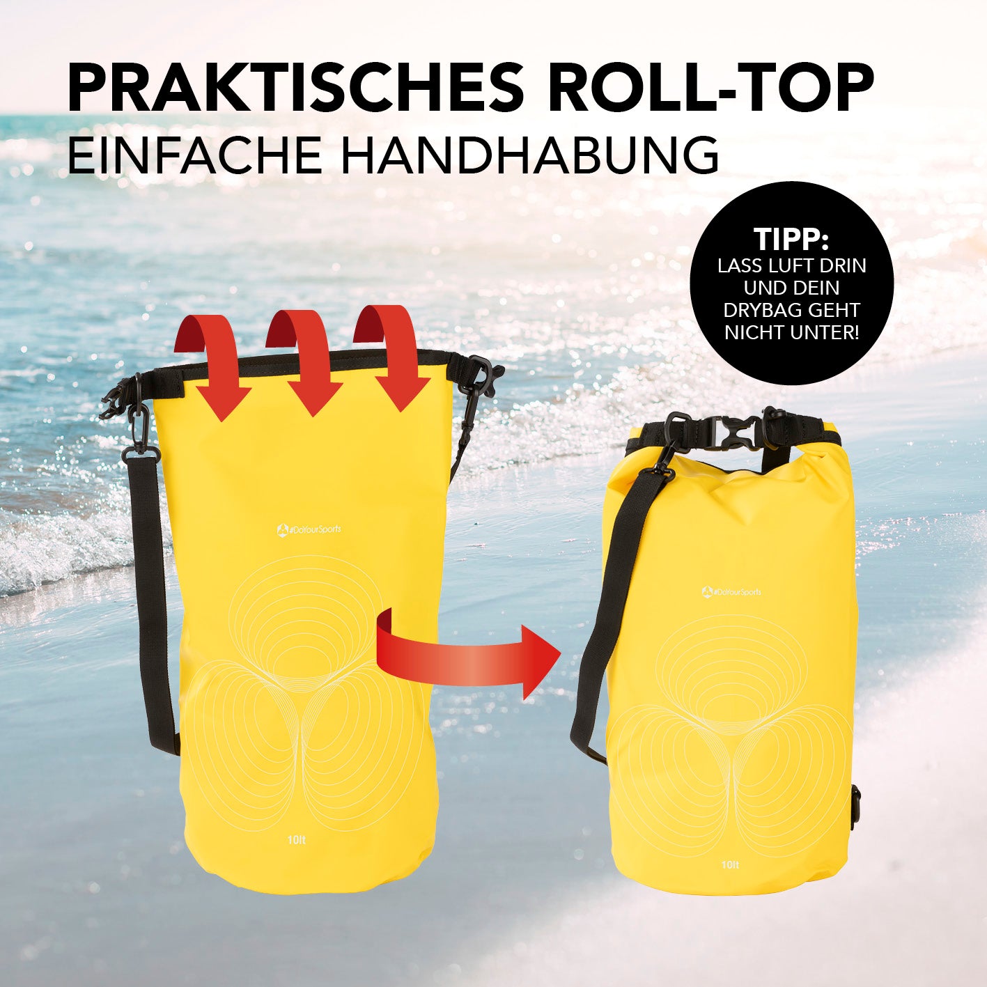Dry Bag 10L - Gelb