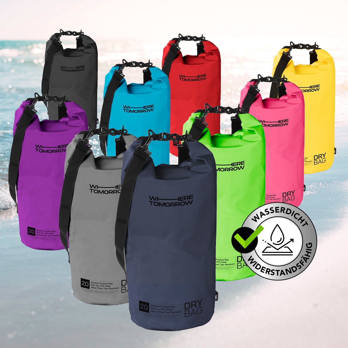 Dry Bag 20L - Style 01 - Dunkelblau