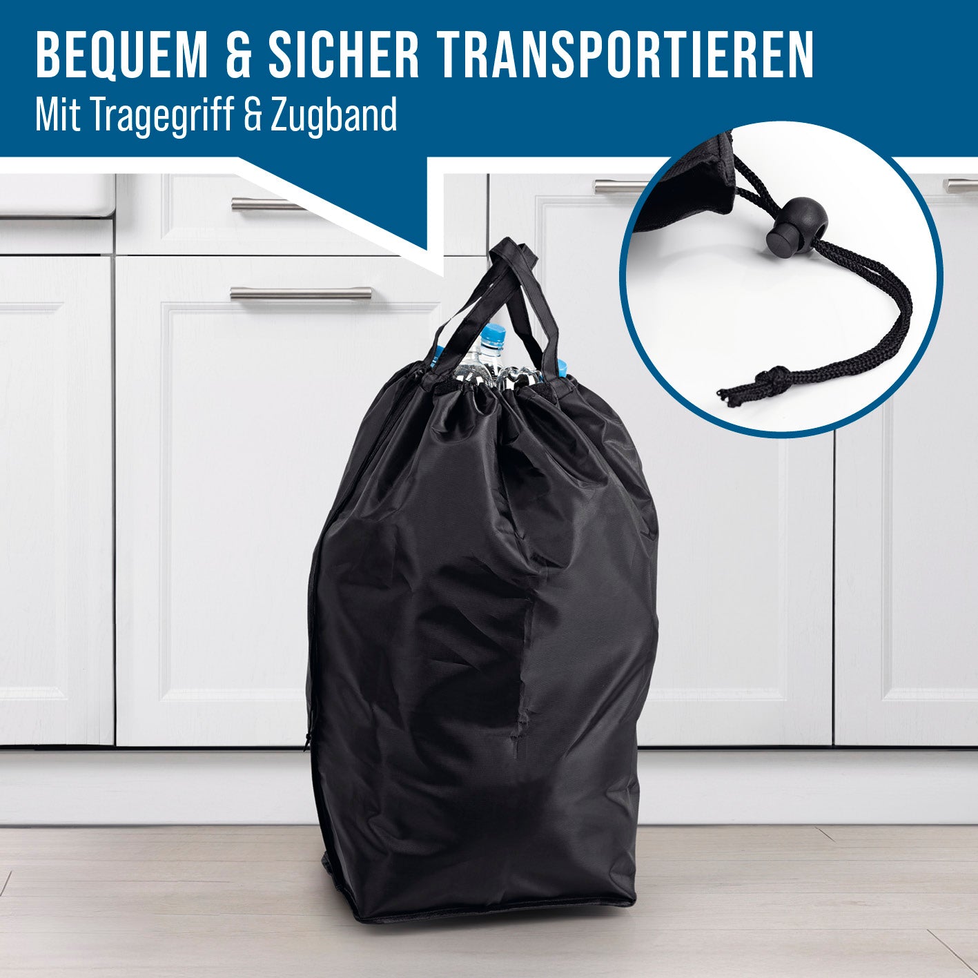Pfandflaschen-Sammelbehälter - Schwarz