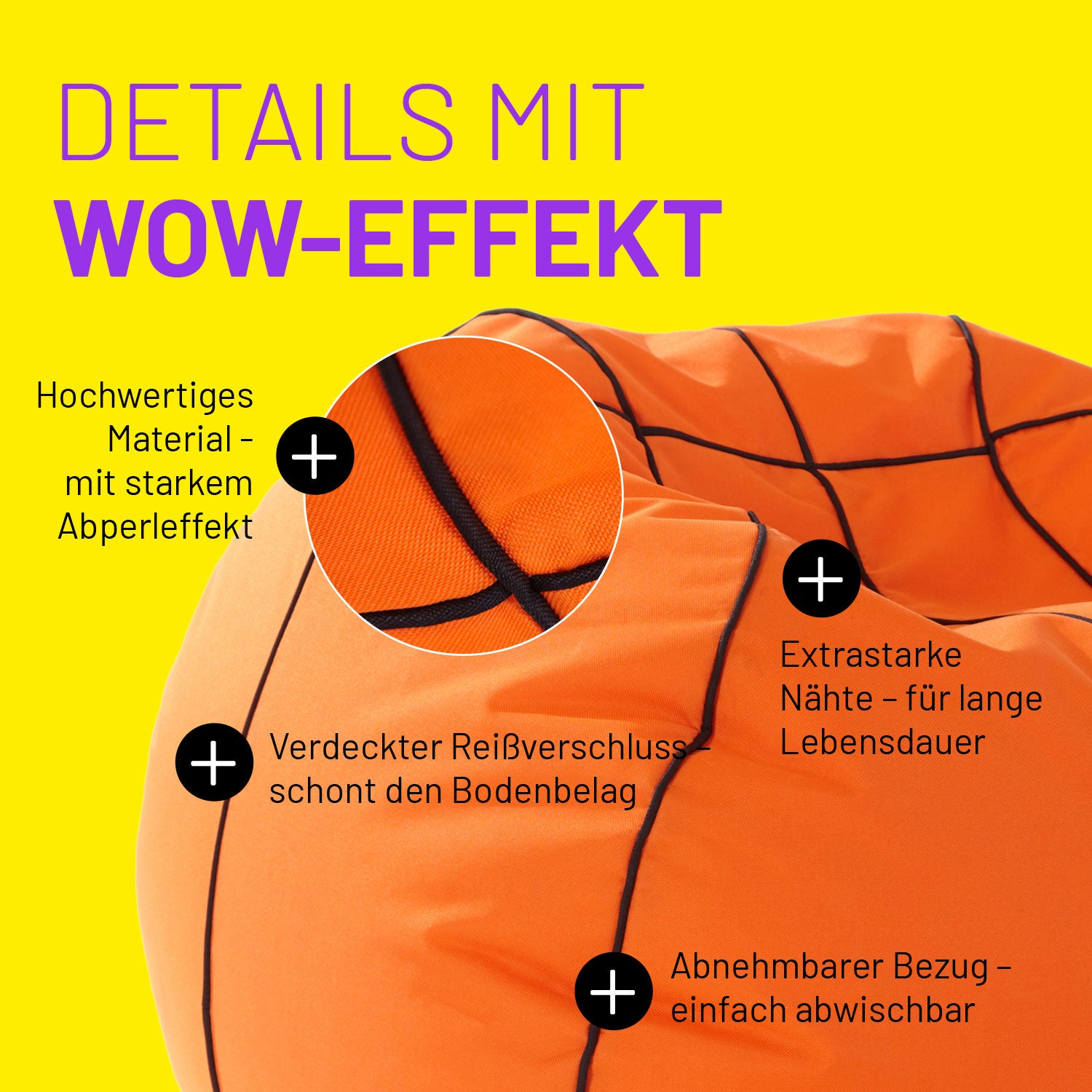 Luxury Basketball Sitzsack (170 L) - indoor & outdoor