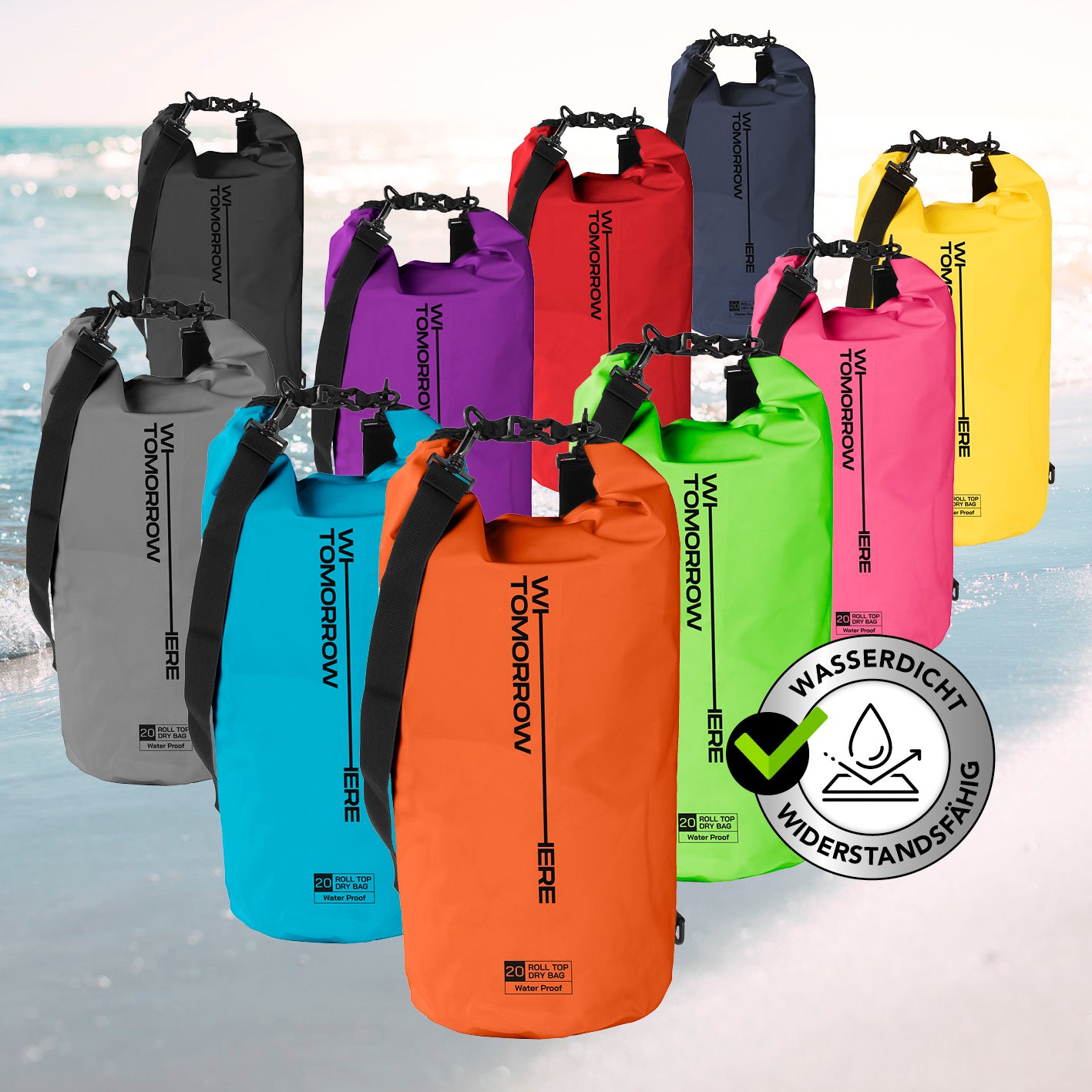Dry Bag 20L - Style 02 - Orange