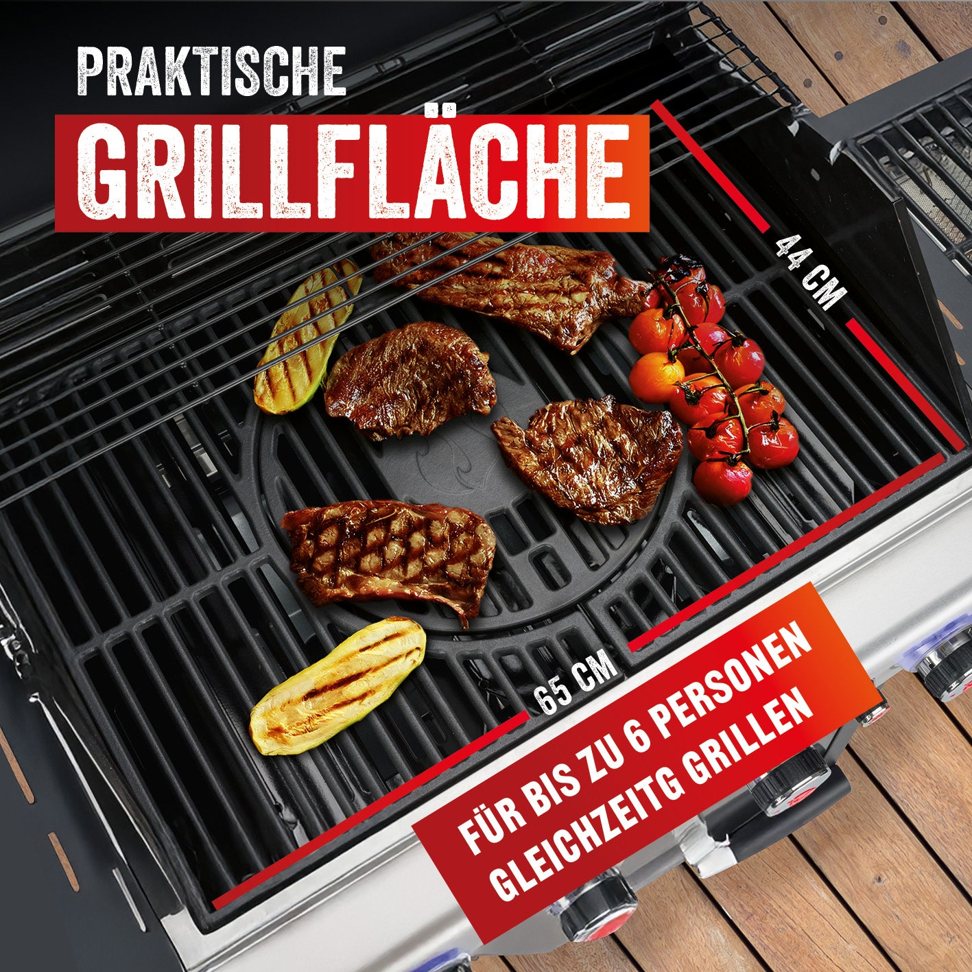 Triton 3.1 maxX Gasgrill mit Infrarotseitenbrenner