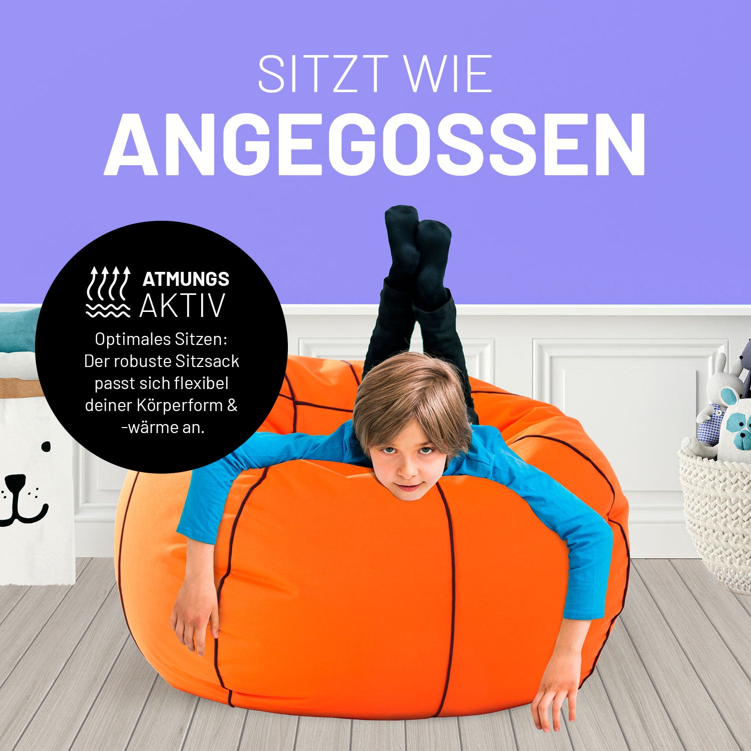 Luxury Basketball Sitzsack (170 L) - indoor & outdoor