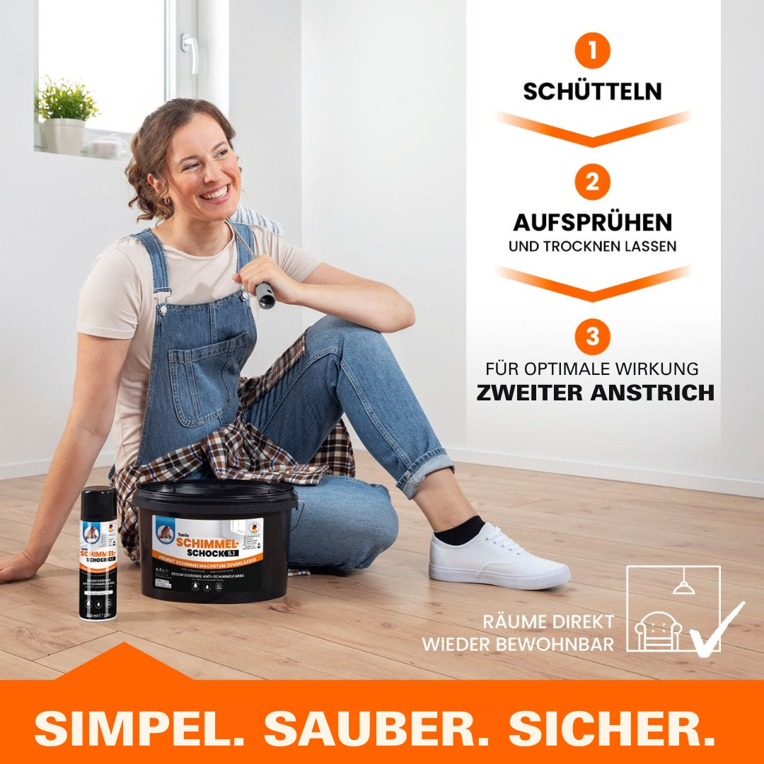 Tonis SCHIMMELSCHOCK Anti-Schimmel-Farbe 5.1 - 2er-Set