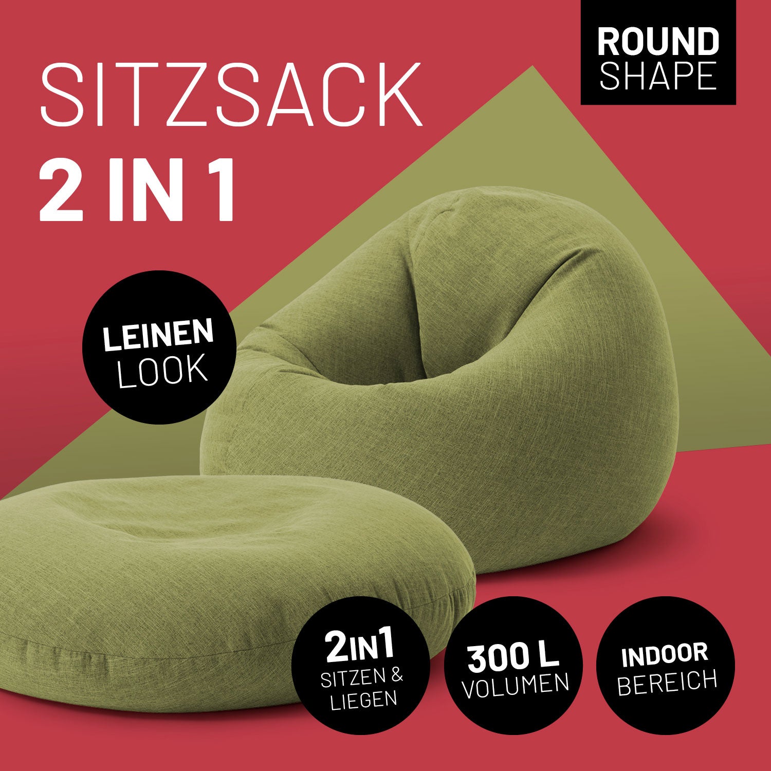 Sitzsack Interior Line (300 ) - indoor - Lime