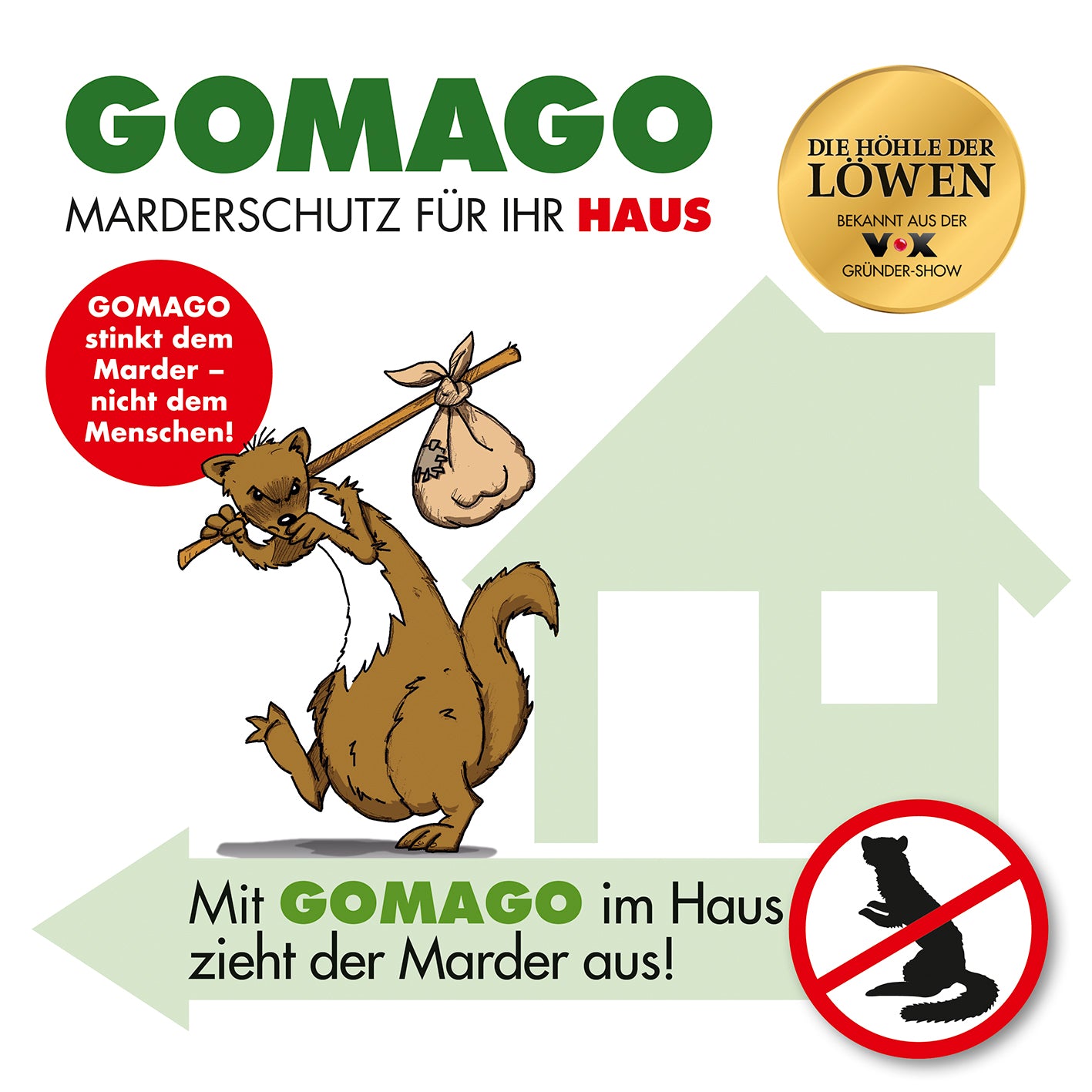 Mardervergrämung Haus - 4er-Set