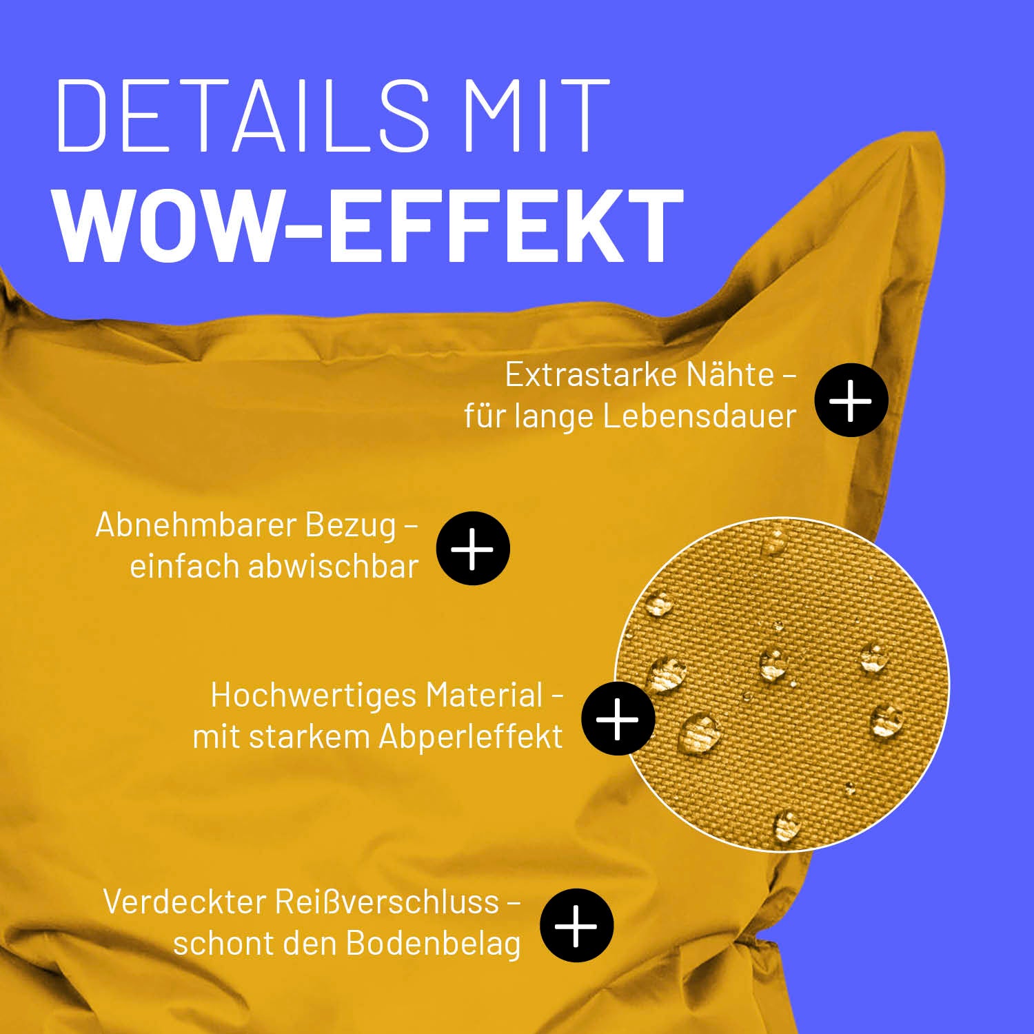 Sitzsack Classic XXL (380 L) - indoor & outdoor - Senfgelb