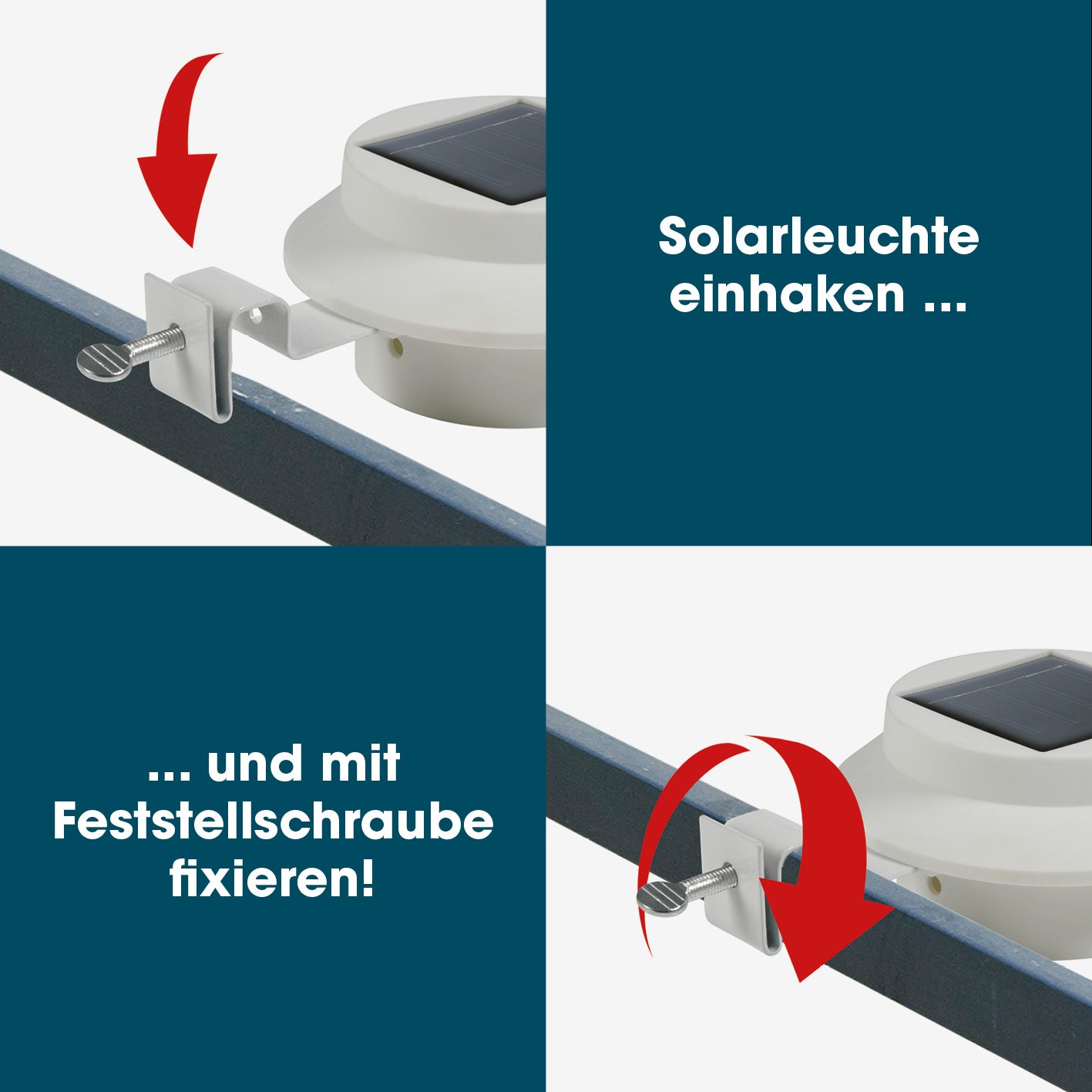 Dachrinnen-Leuchten - 3er-Set