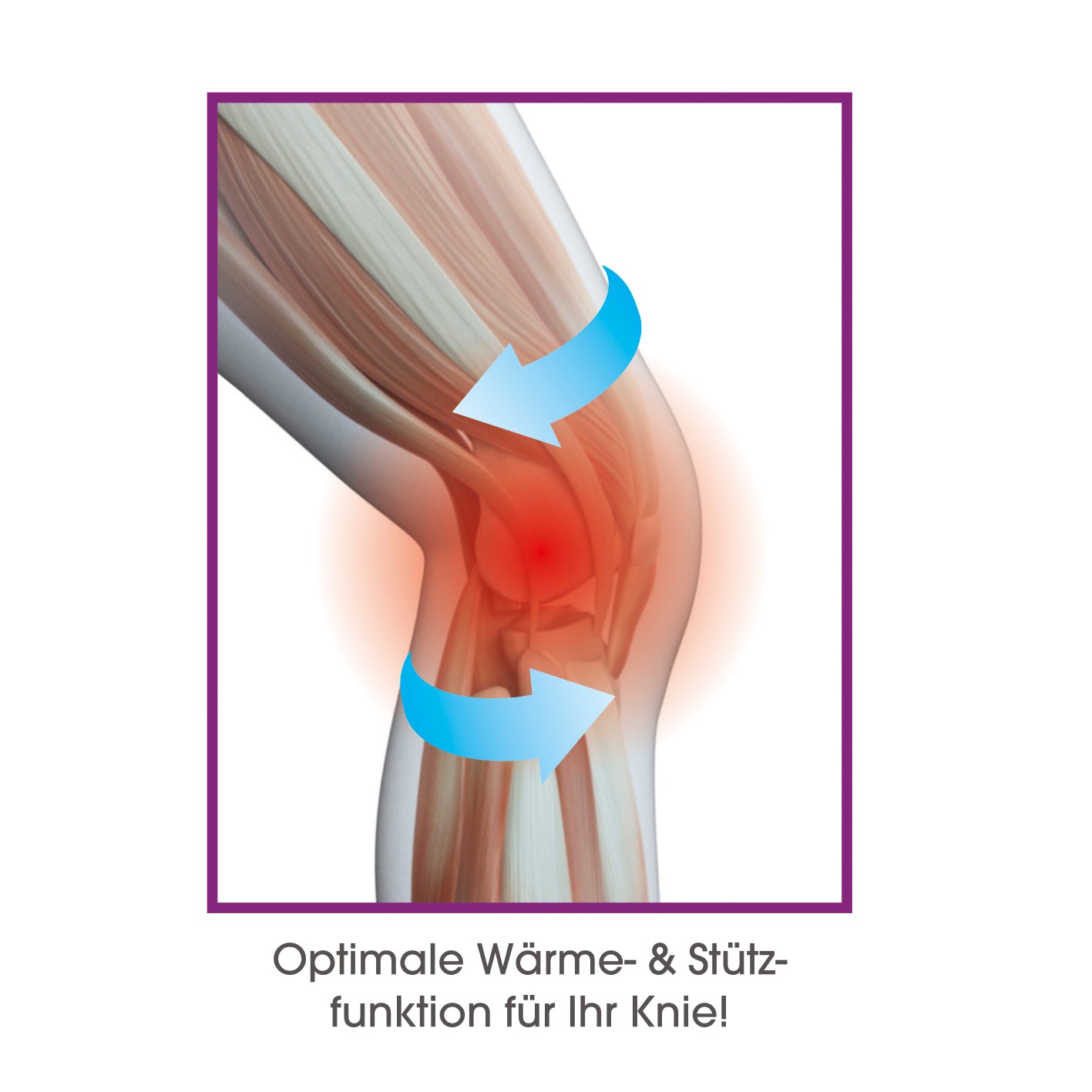 Bandage Knie mit Kupferfasern - Weiß