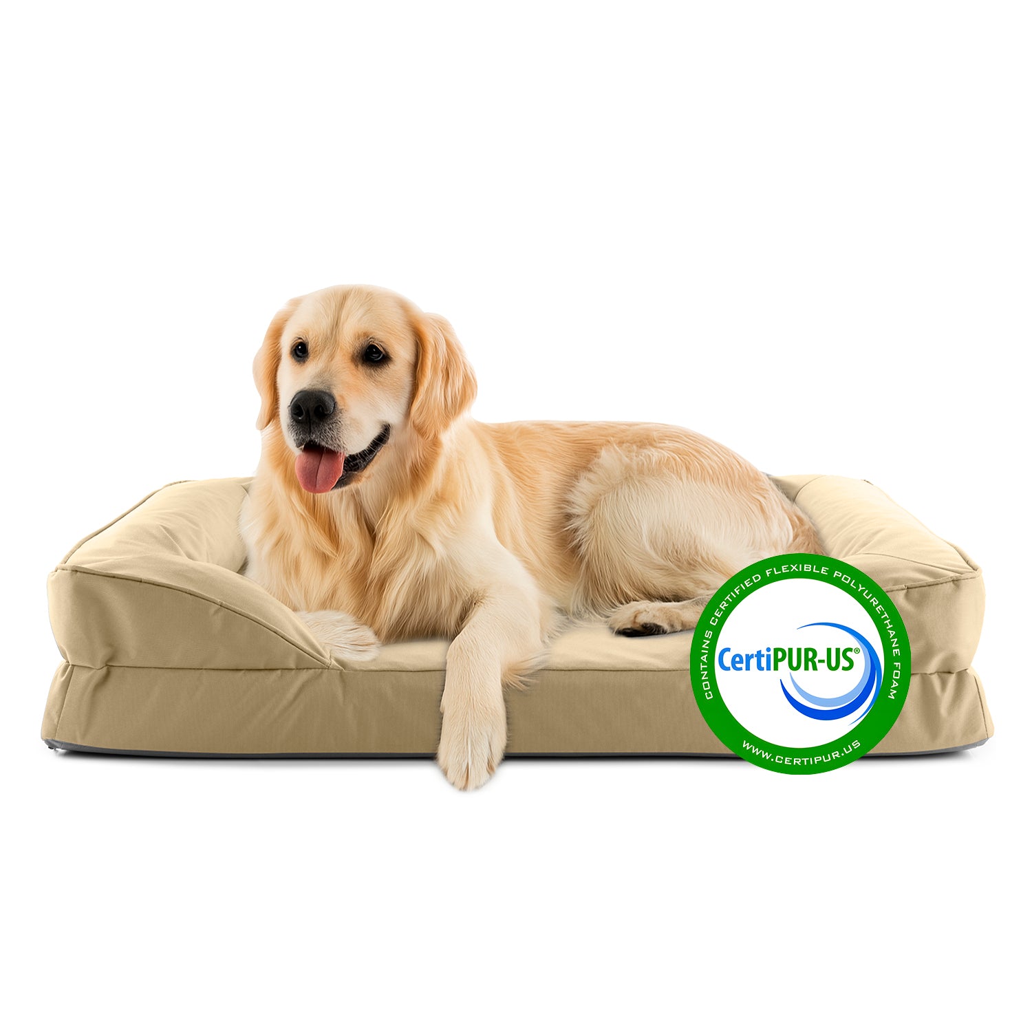 Komfort-Hundebett aus der LUMALAND Outdoor-Kollektion - Gr. L - 110 x 75 cm - Beige