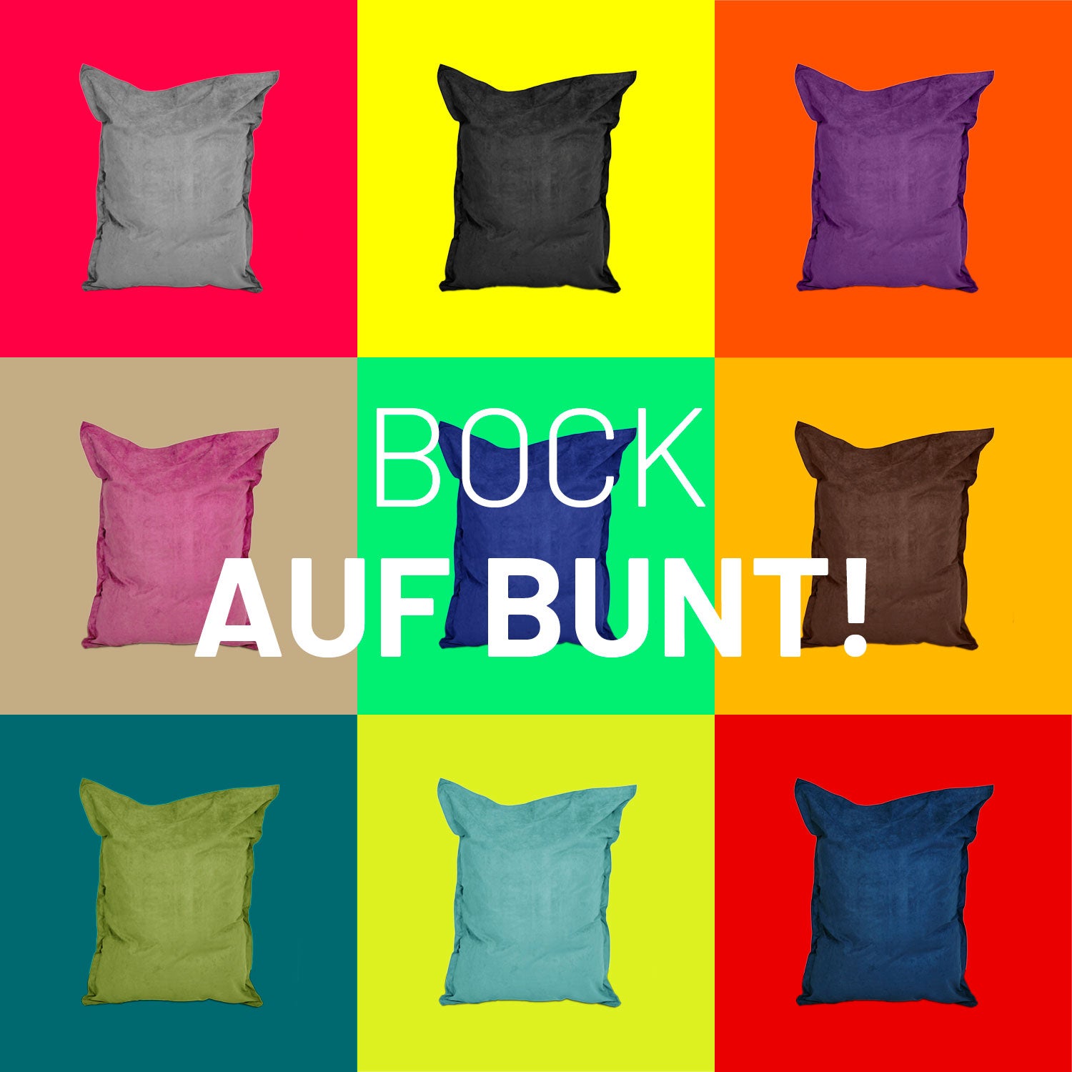 XXL Microvelours Sitzsack (380 L) - indoor - Grün