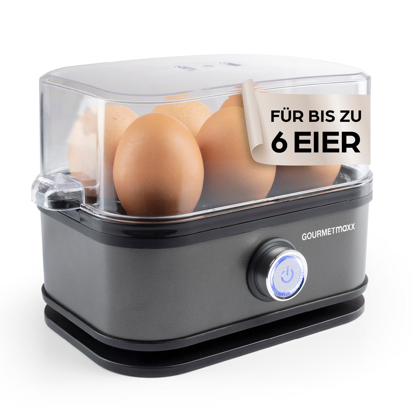 Design-Eierkocher 6 Eier - Anthrazit