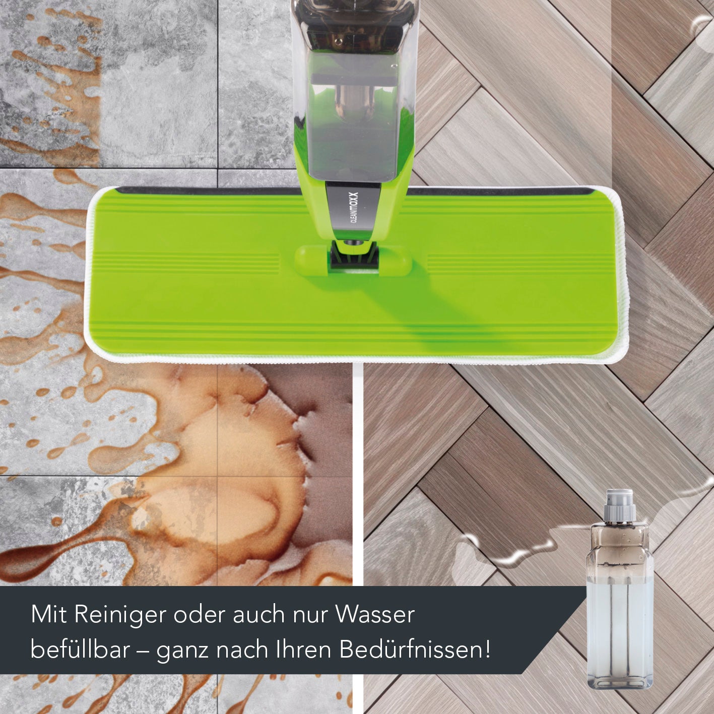 Spray-Mopp - limegreen/schwarz