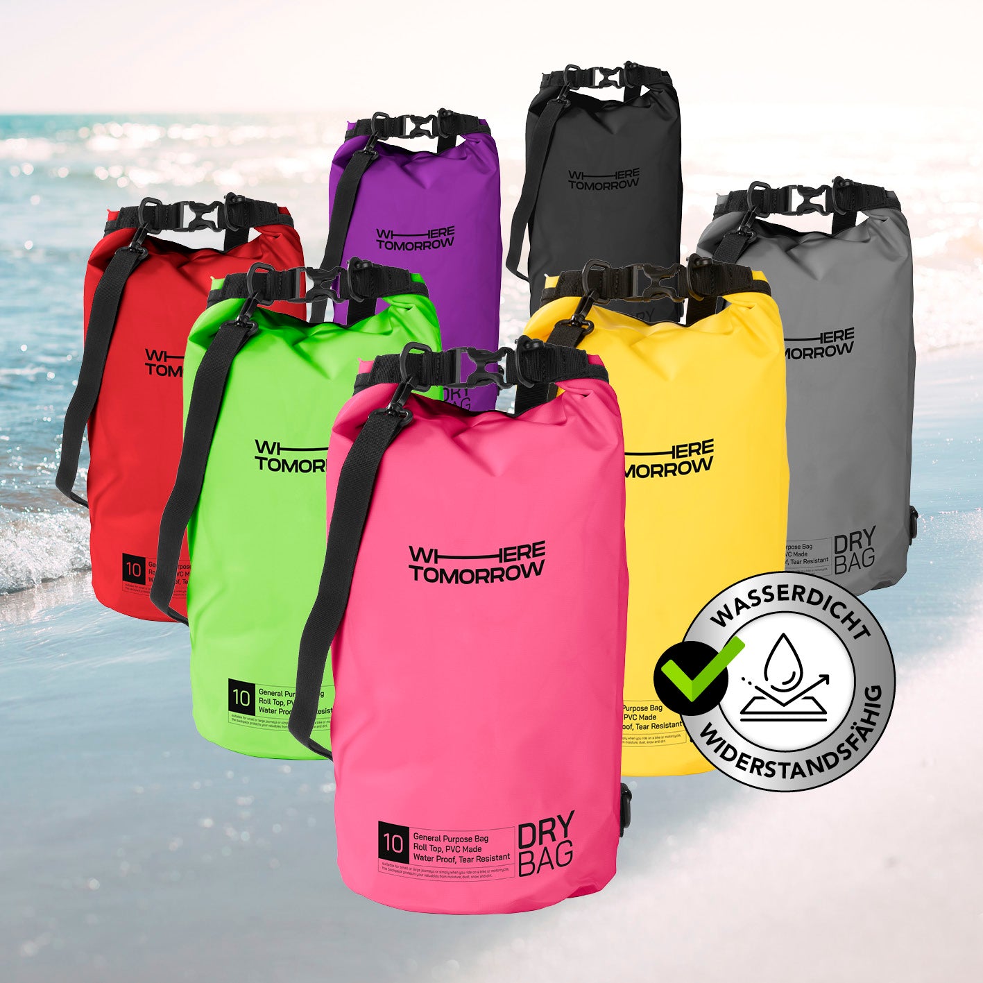 Dry Bag 10L - Style 01 - Pink