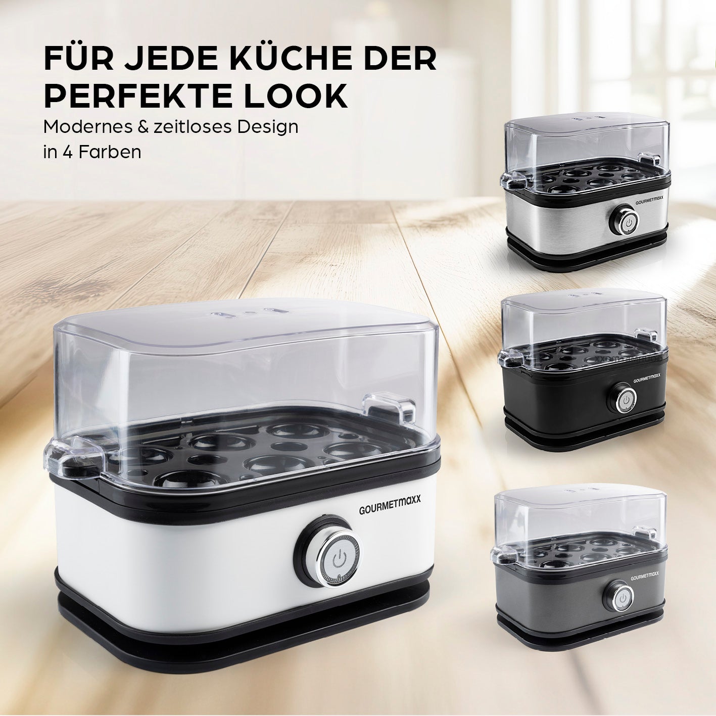 Design-Eierkocher 6 Eier - Weiß