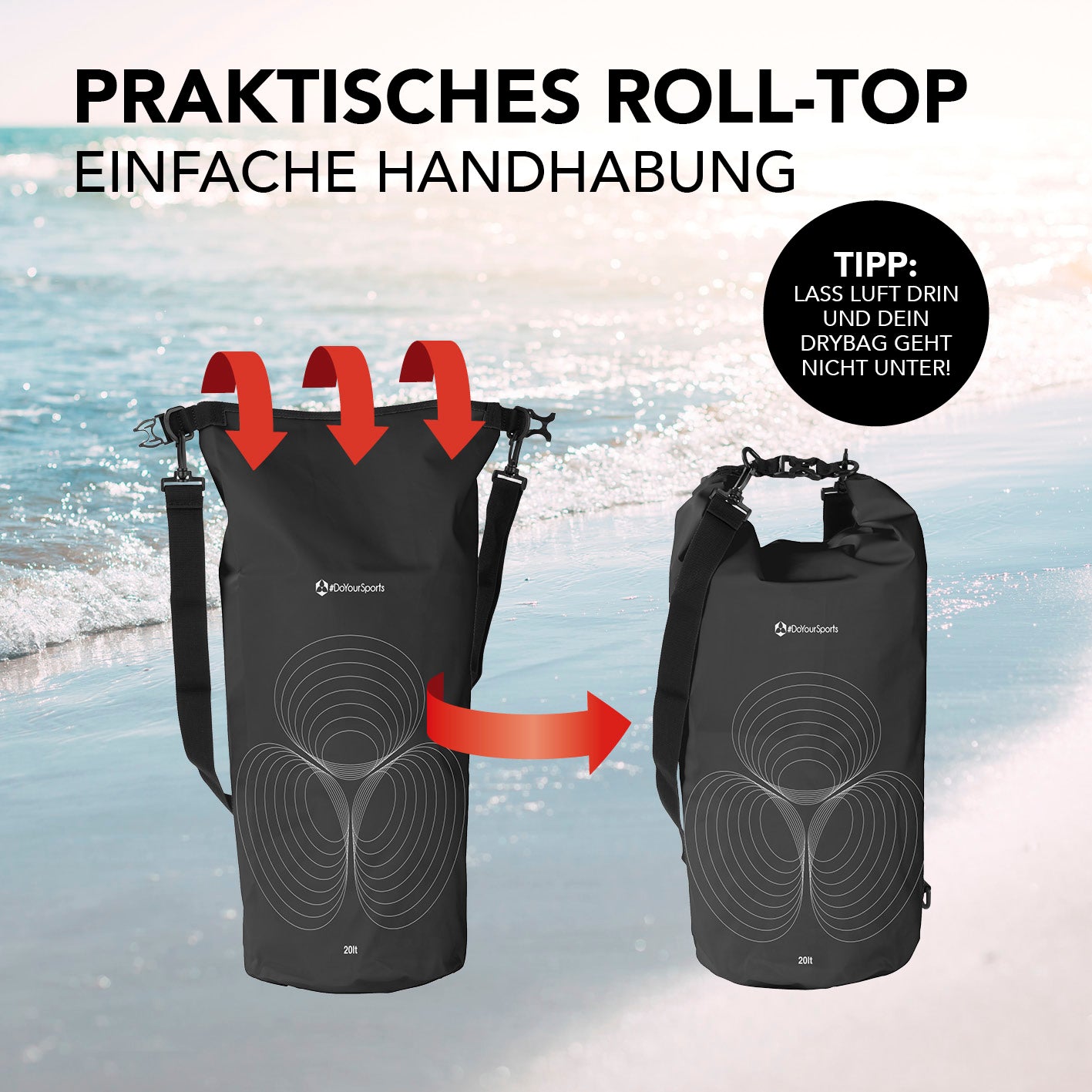 Dry Bag 20L - Schwarz