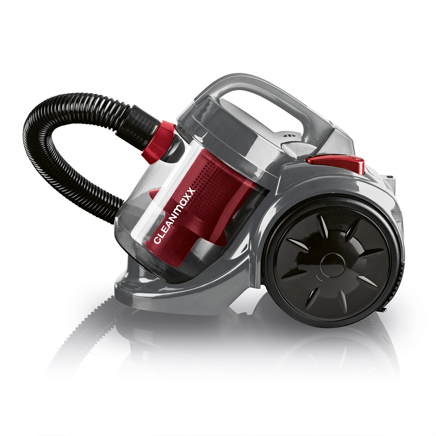 CLEANmaxx Zyklon-Staubsauger 800W schwarz/rot