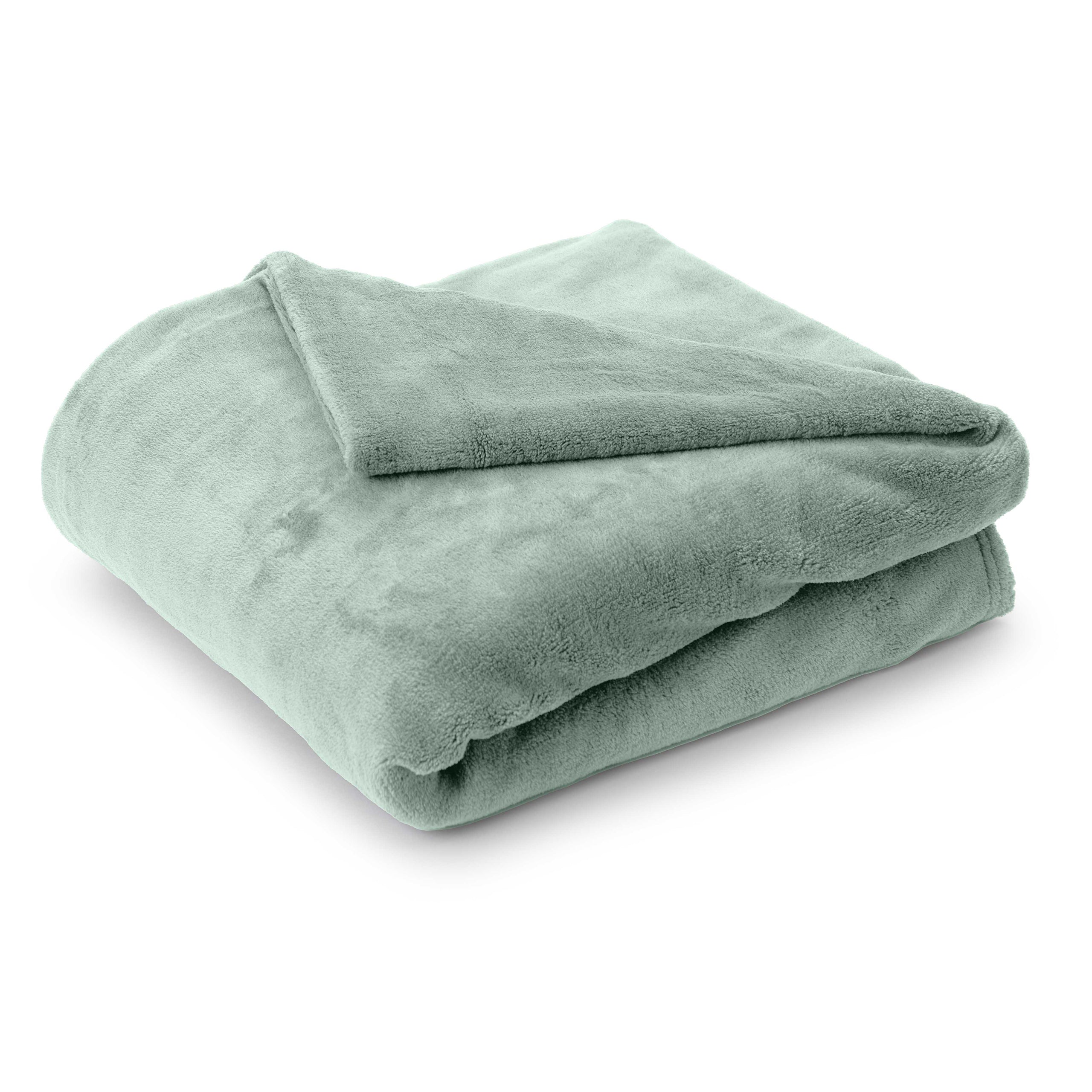 Kuscheldecke - 220x240 cm - Sofadecke & Tagesdecke - Aloegrün