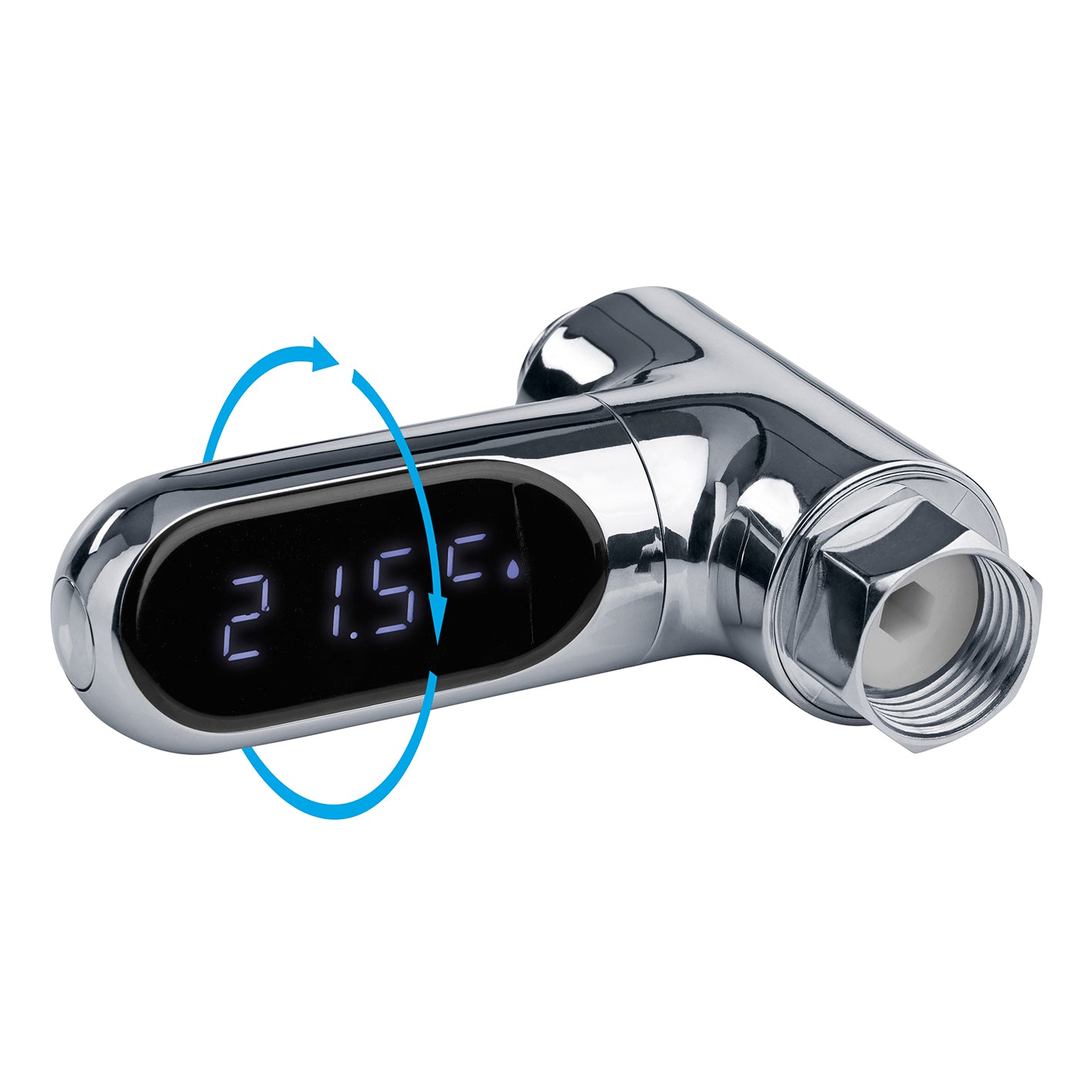 Thermometer für Wasserarmaturen - chromfarben
