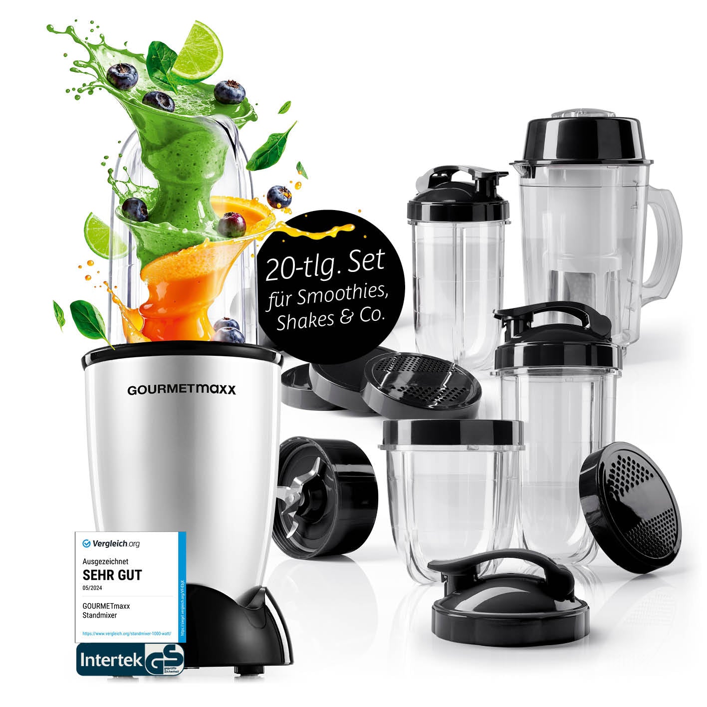 Mr. Magic Power 400 Pro mit Zubehörset XL - Silber/Schwarz
