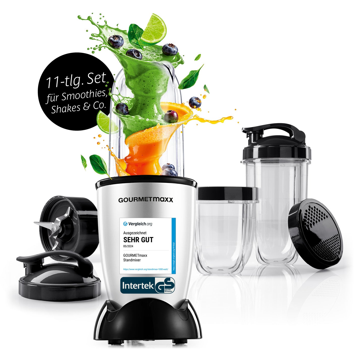 Mr. Magic Power 400 Pro mit Zubehörset L - Silber/Schwarz