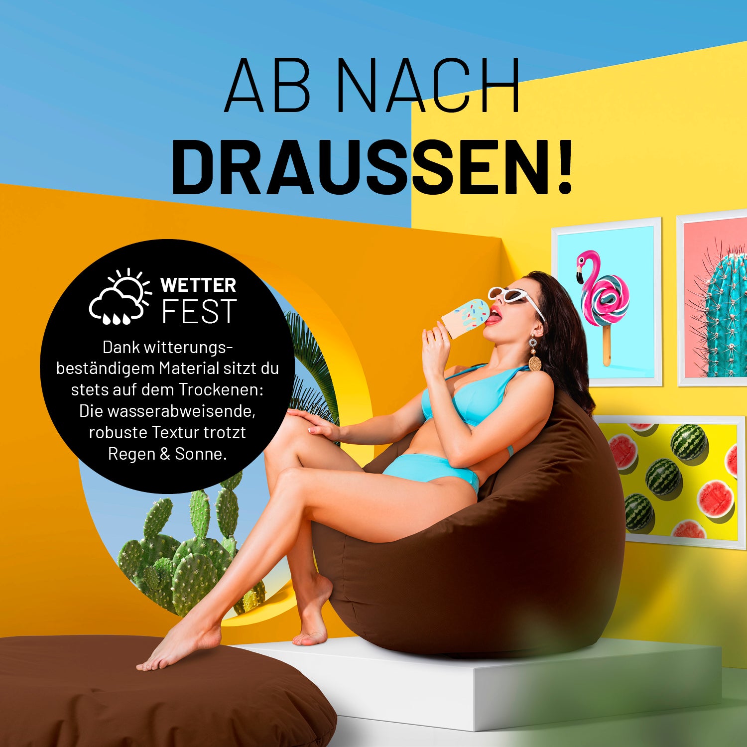 Sitzsack Drops (300 L) - indoor & outdoor - Braun