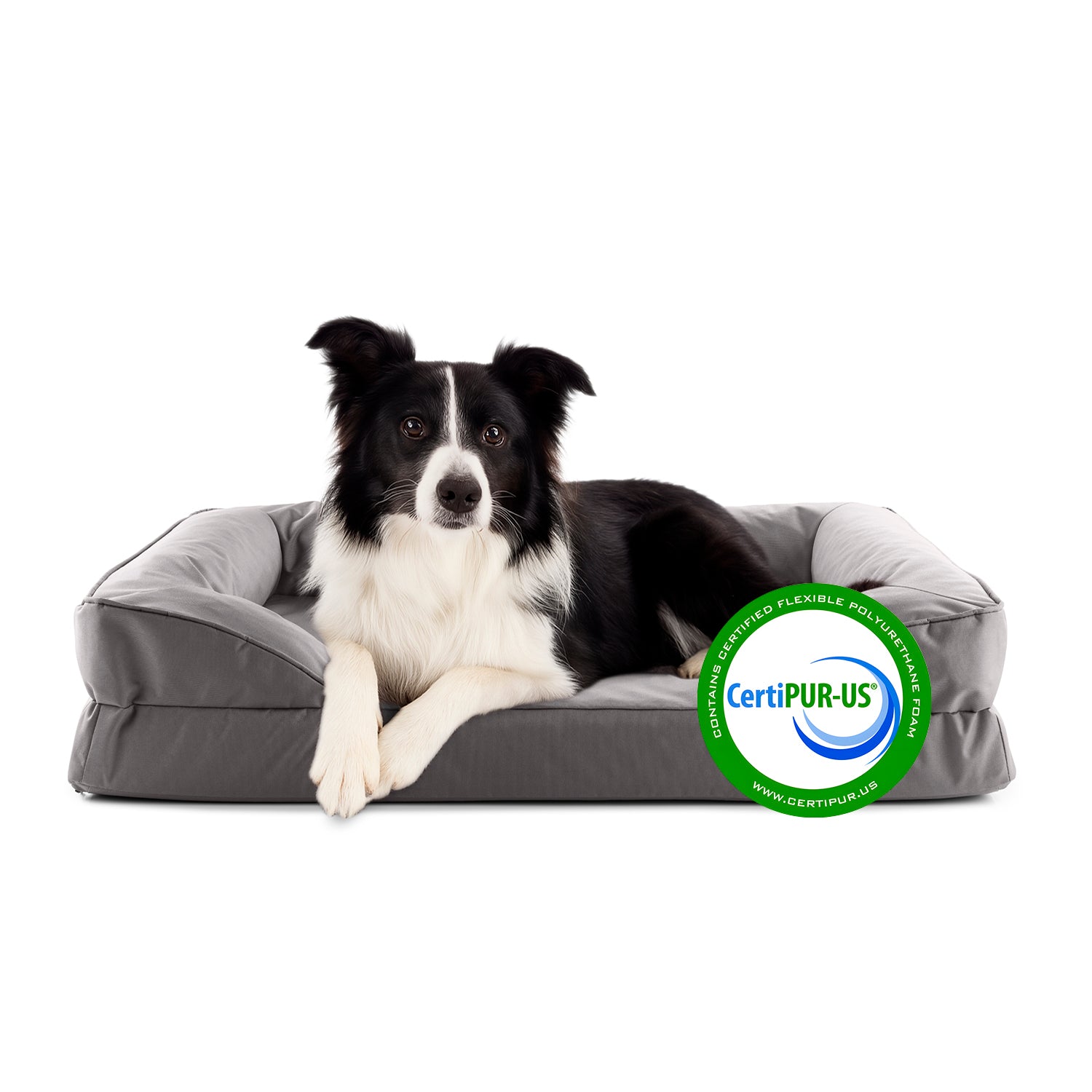Komfort-Hundebett aus der LUMALAND Outdoor-Kollektion - Gr. M - 90 x 65 cm - Grau