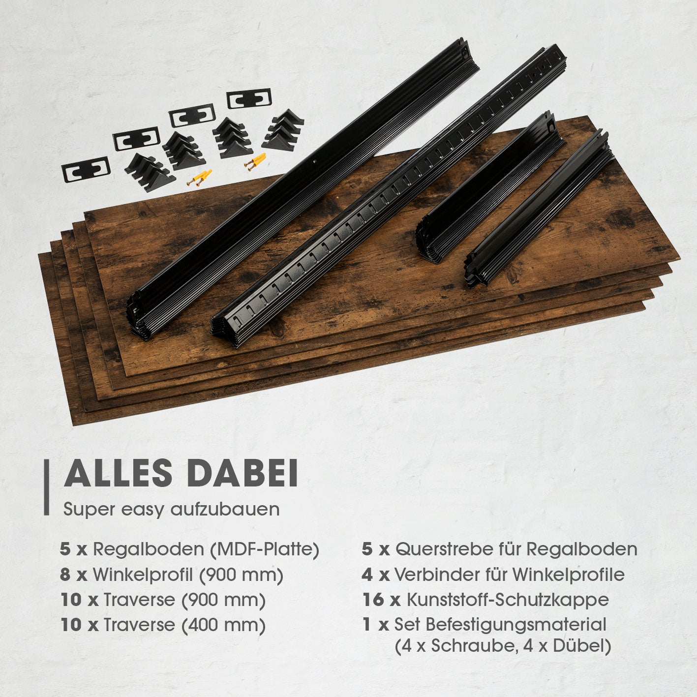 2 in 1 Schwerlastregal & Werkbank  - 2er-Set - 180 x 90 x 40 cm - Holzoptik