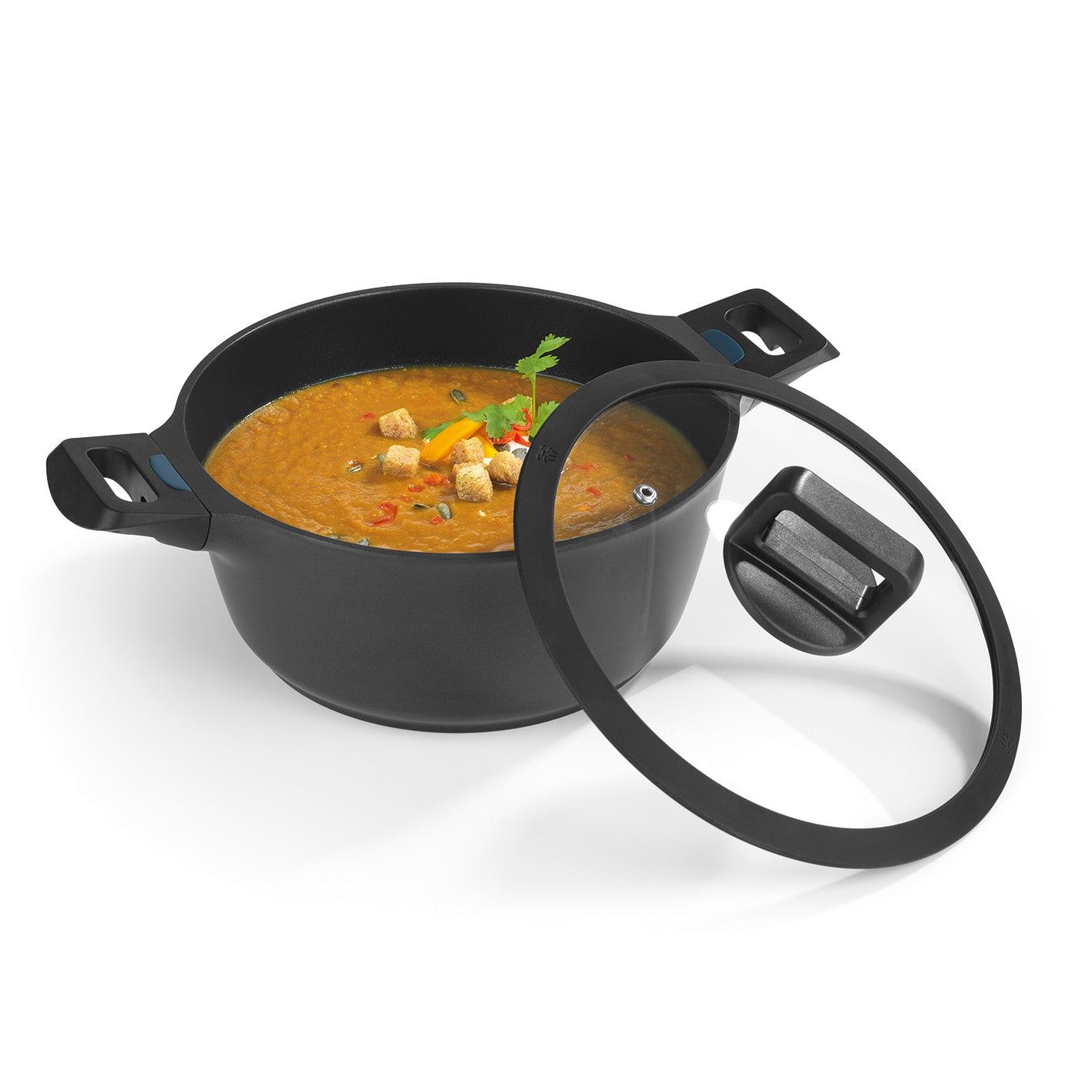 Aluguss-Kochtopf 24 cm - N8WERK Heat Indicator - Midnight Edition