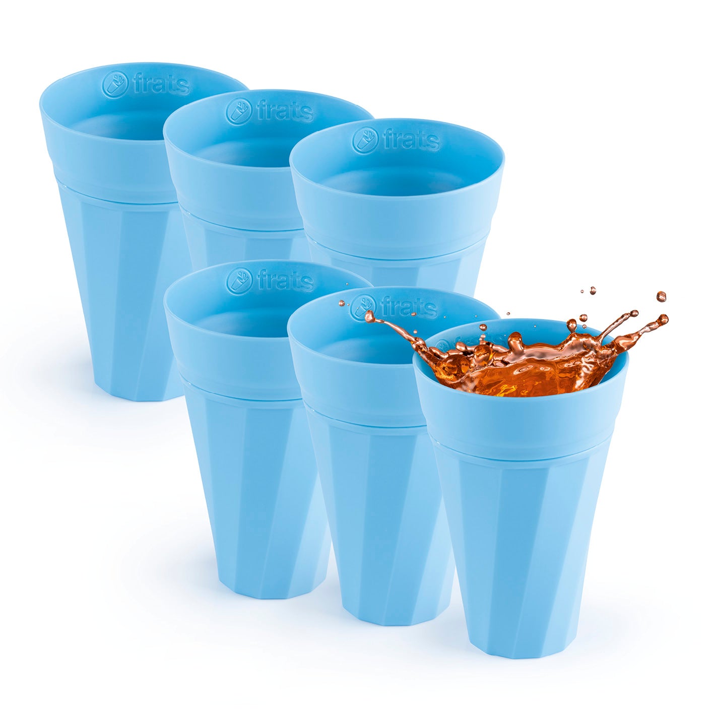 Trinkbecher 300ml - Selbstkühlend - 6er-Set - Blau