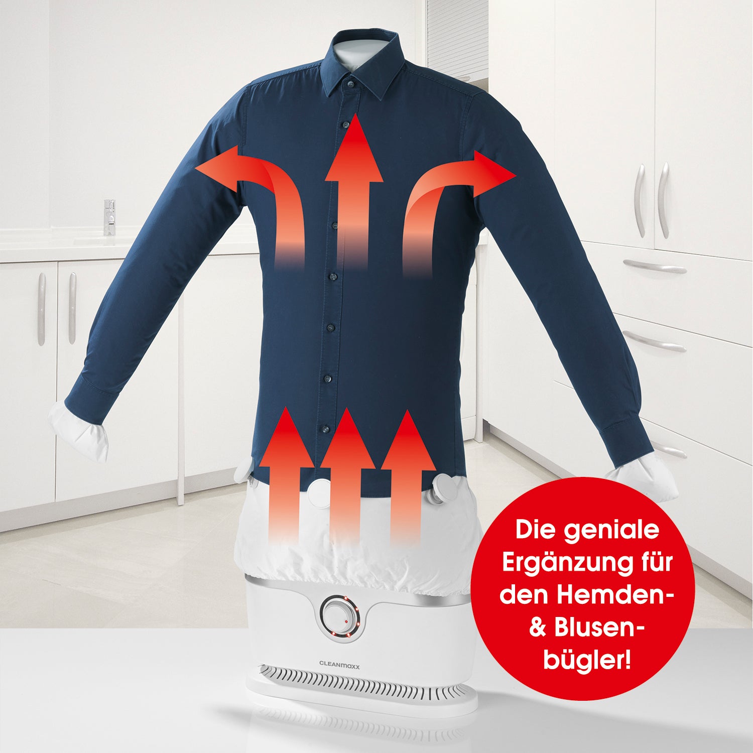 Bügler-Aufsatz für Hosen - silber/weiß