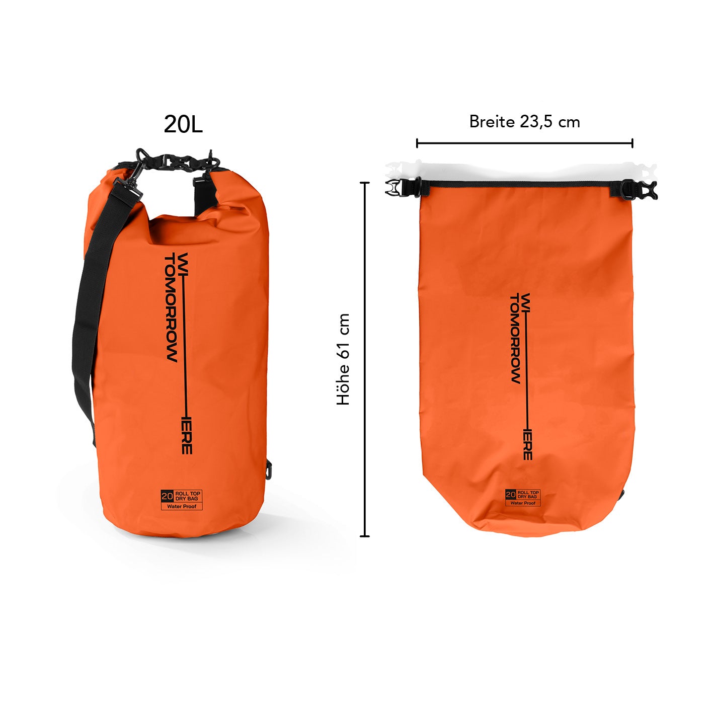 Dry Bag 20L - Style 02 - Orange